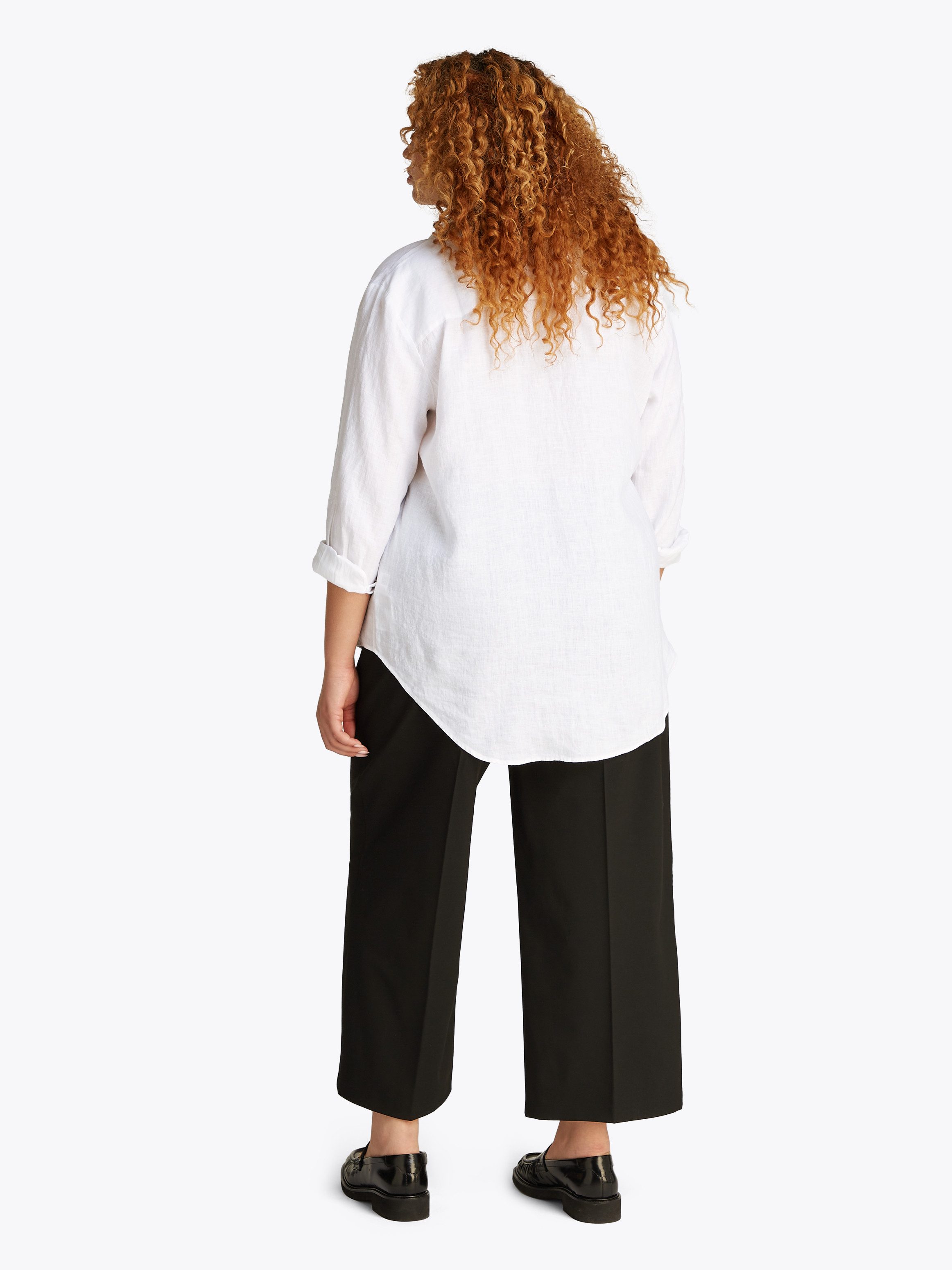 Tommy Hilfiger Curve Overhemdblouse CRV ESS LINEN RELAXED SHIRT in grote maten, linnenkwaliteit