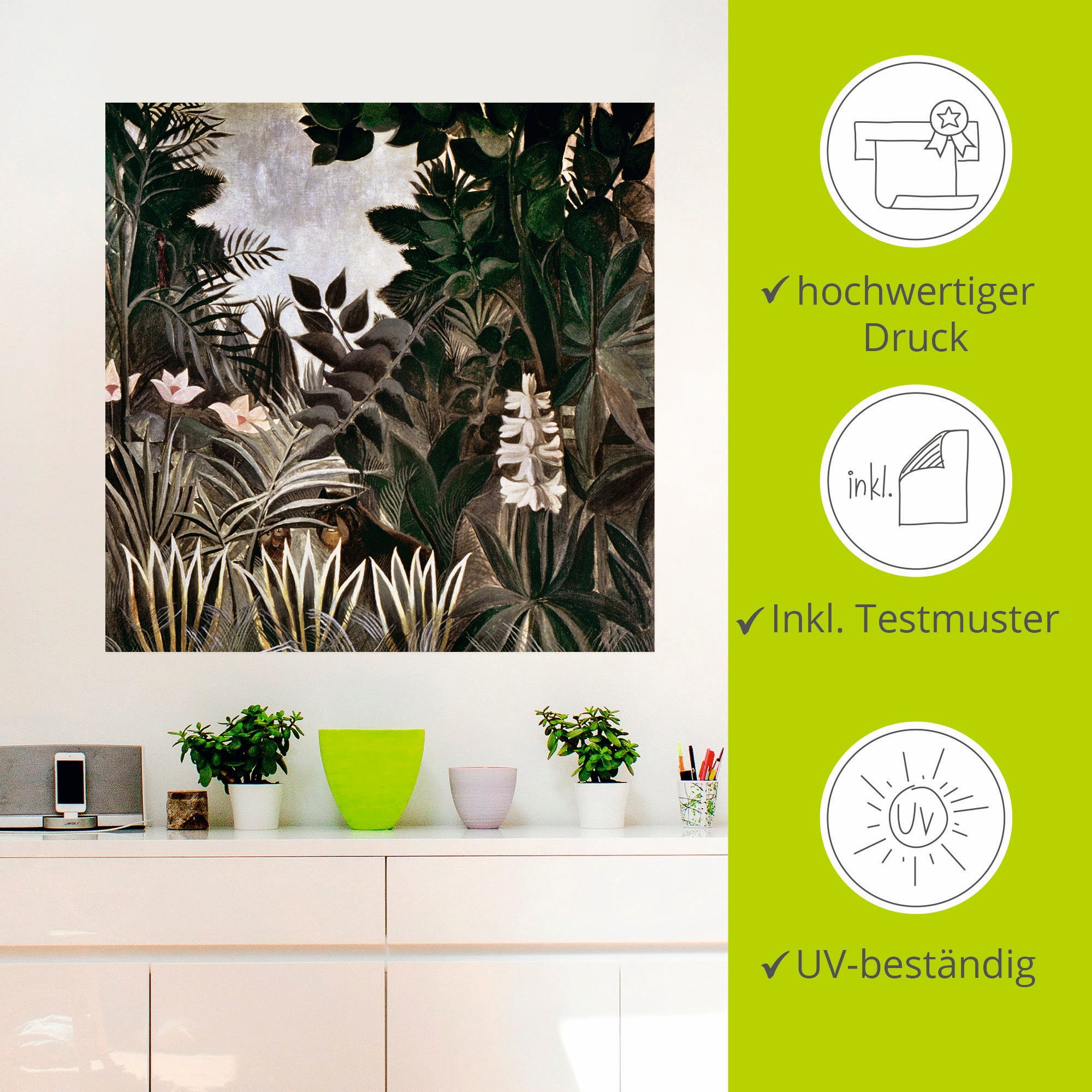 Artland Artprint Jungle, 1909 als artprint op linnen, muursticker in verschillende maten