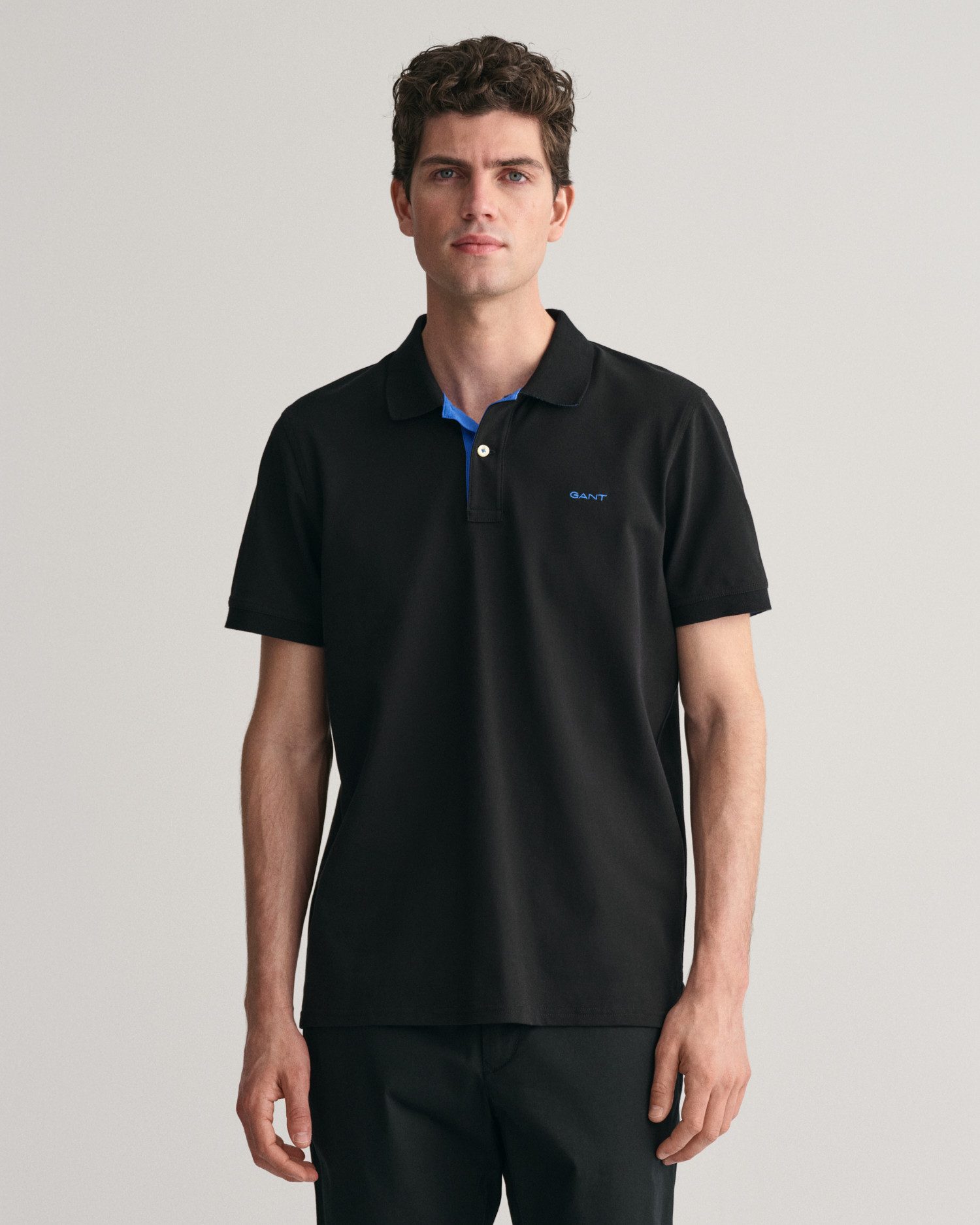Gant Poloshirt REG CONTRAST PIQUE SS RUGGER met contrastkleurige inzetten
