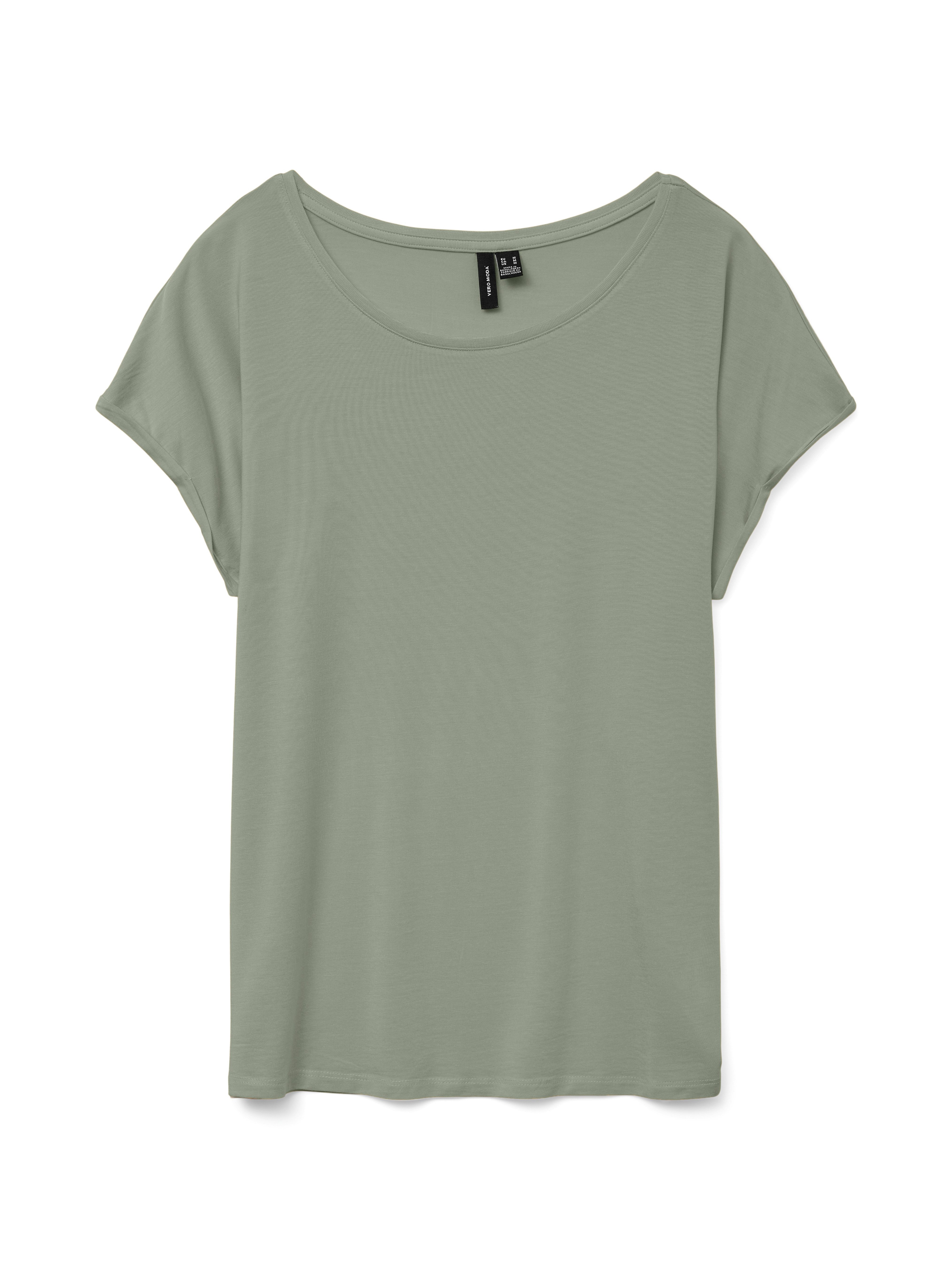 Vero Moda Shirt met ronde hals VMAVA PLAIN SS TOP GAJRS NOOS