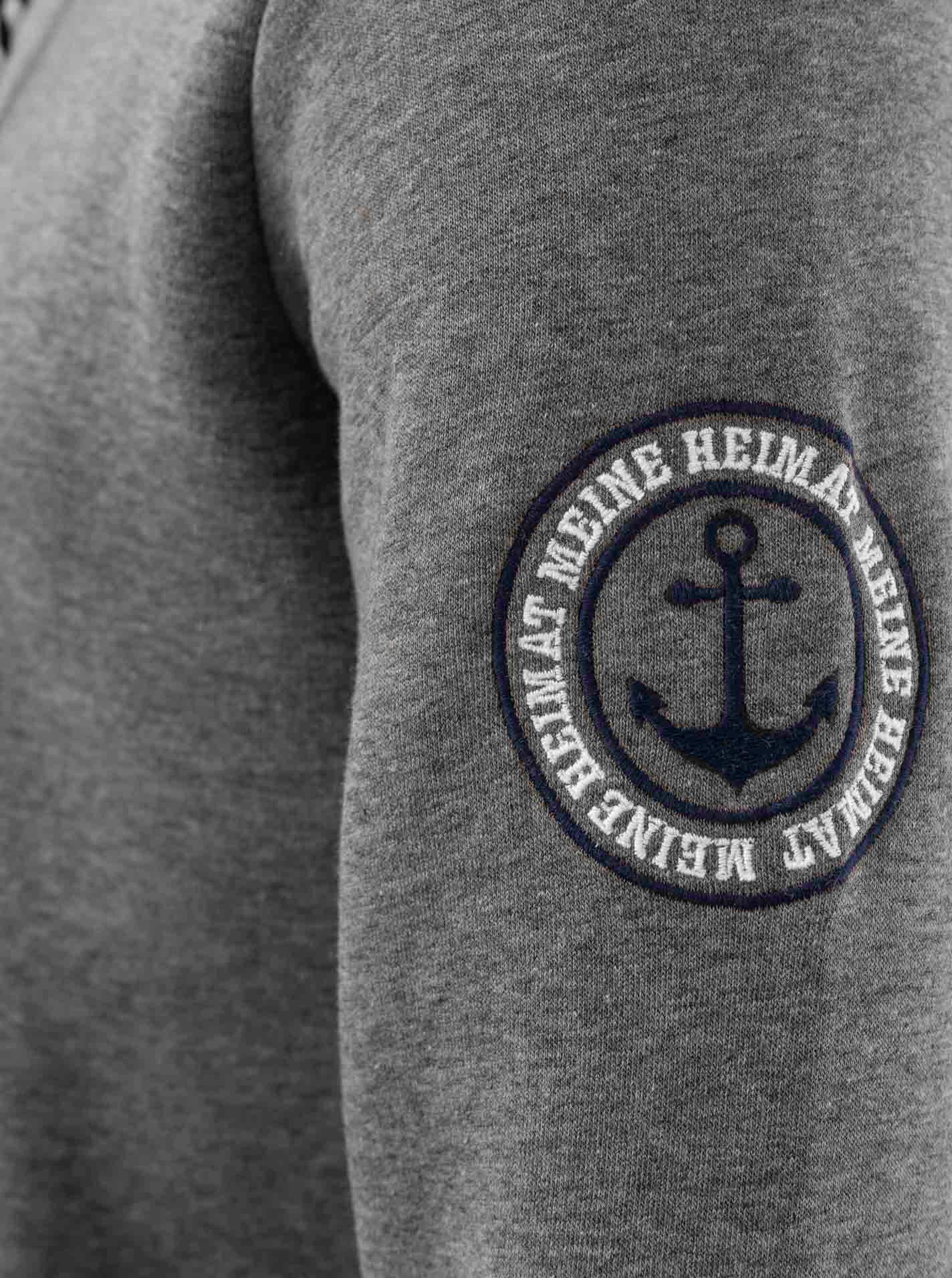 Zwillingsherz Capuchonsweatvest "Kust Zee Moin"