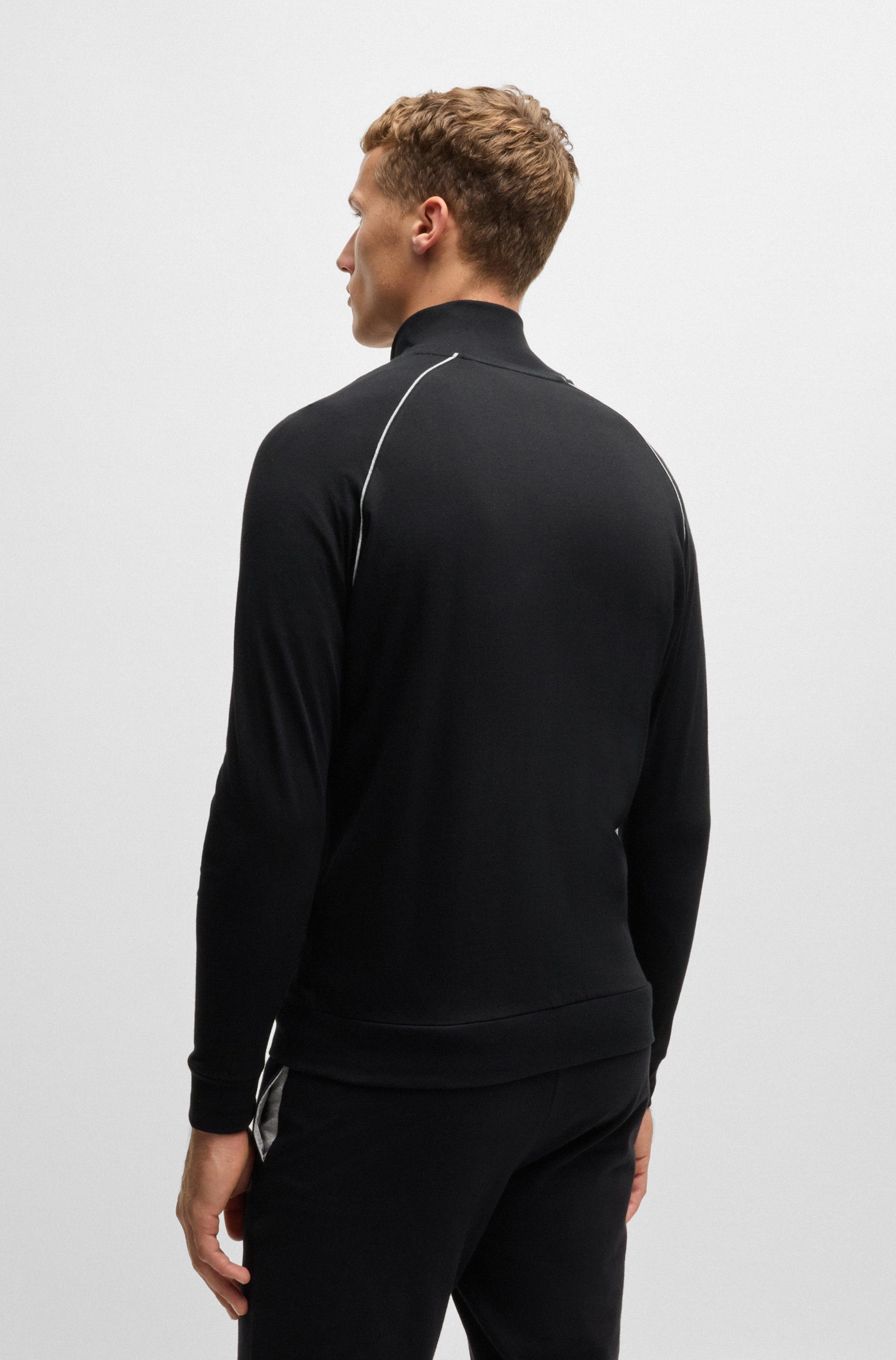 BOSS Sweatvest Mix&Match Jacket Z met contrastnaad op de mouw