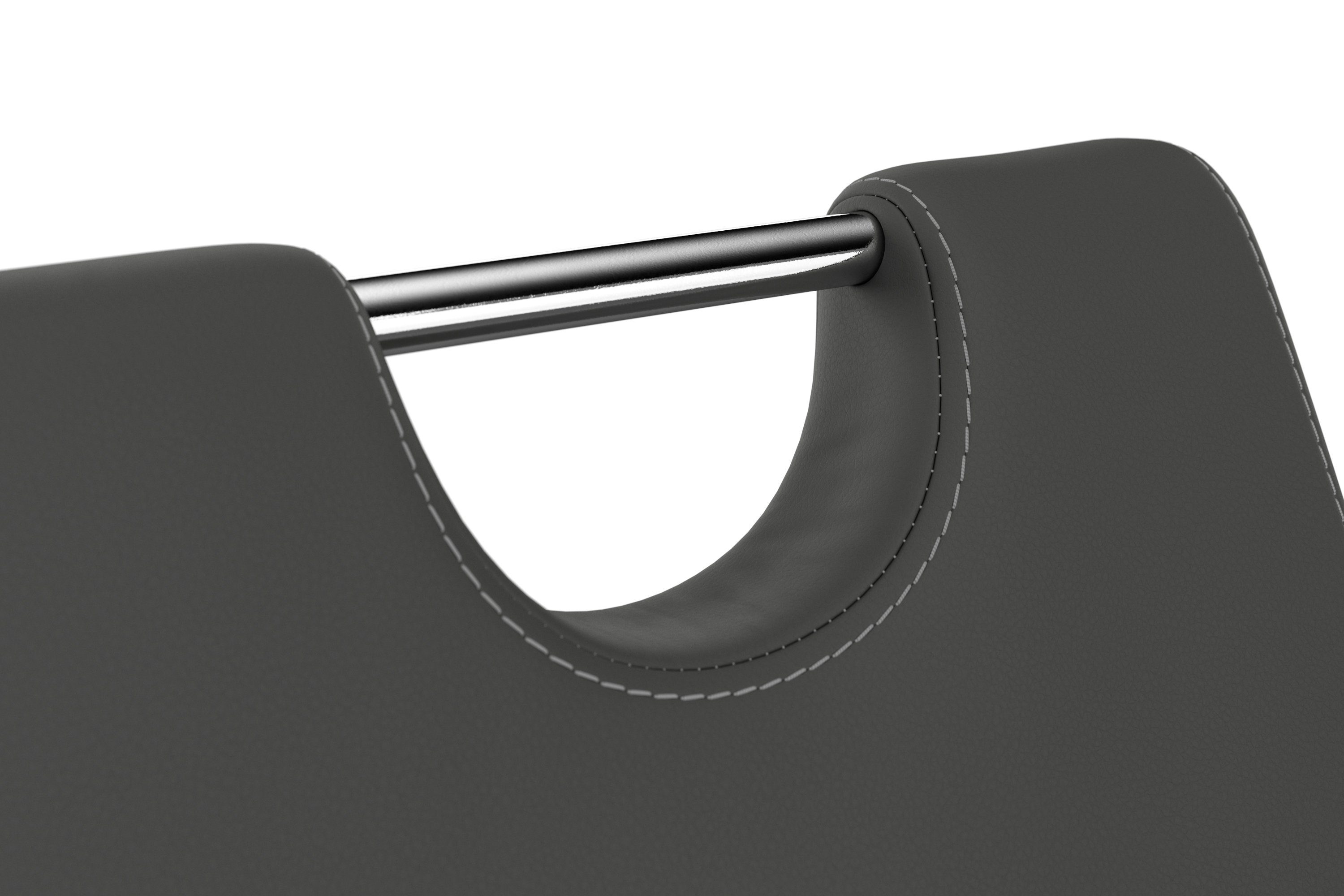 Home affaire Eetkamerstoel Monza Bekleding in imitatieleer, rugleuning met handgreep voor eenvoudig terugtrekken (set, 2 stuks)