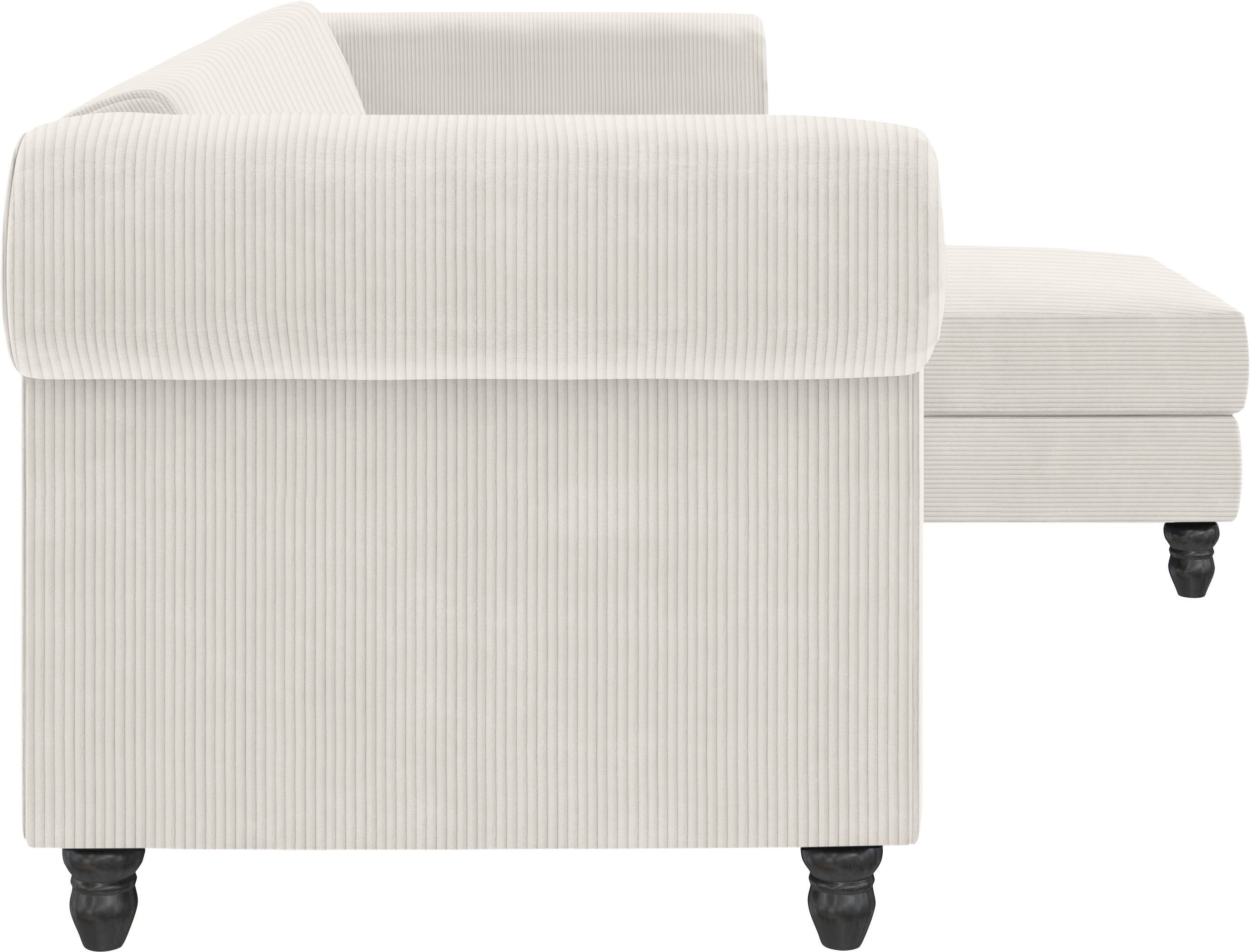 Dorel Home Hoekbank Felix II, L-model, bedbank 241cm (ligoppervlak 108x195 cm),