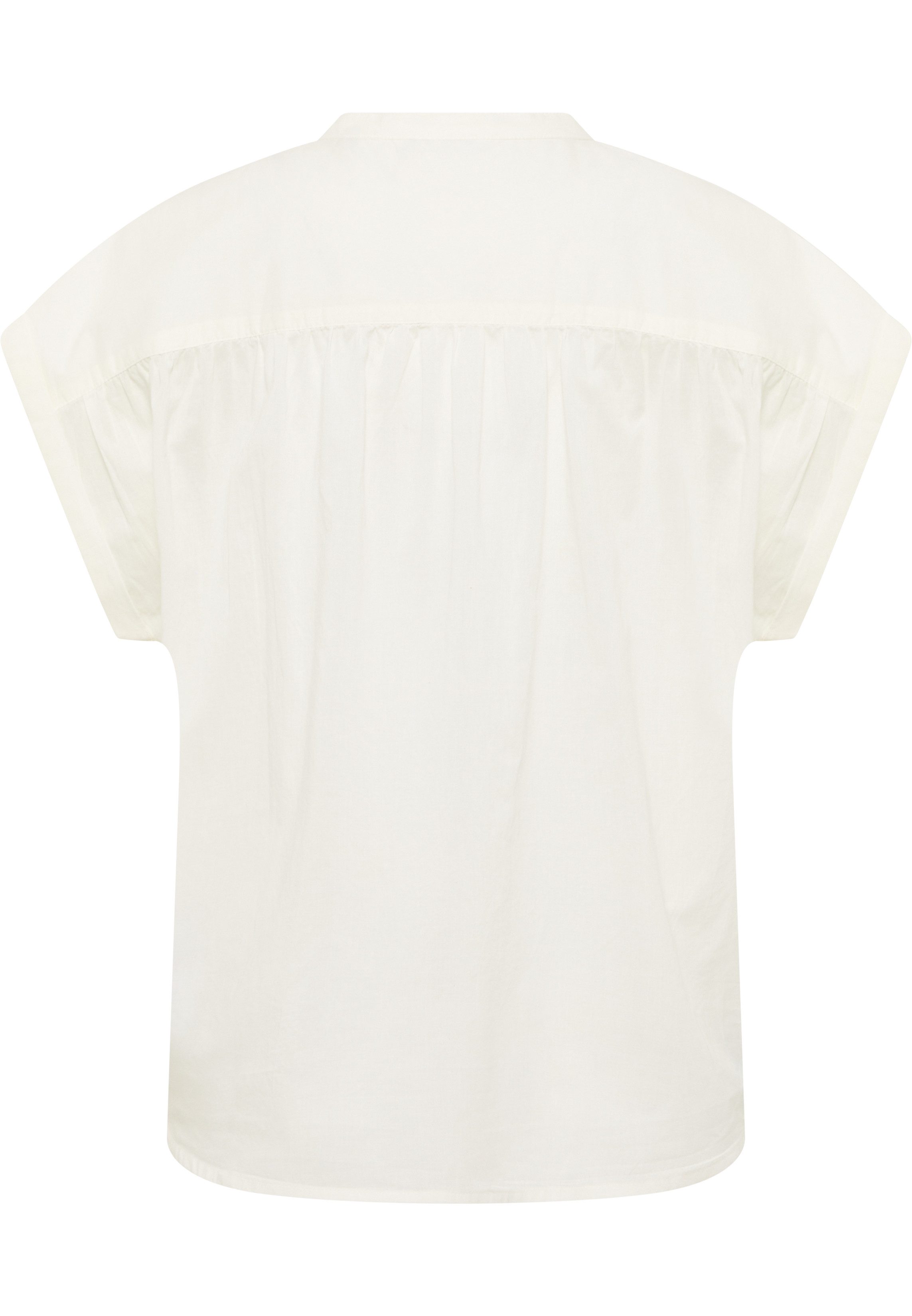 MUSTANG Blouse met korte mouwen met verborgen knoopsluiting