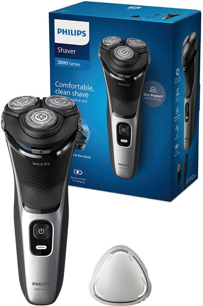 Philips Elektrisch scheerapparaat Shaver Series 3000 S3143/00 5-dimensionaal beweegbare...