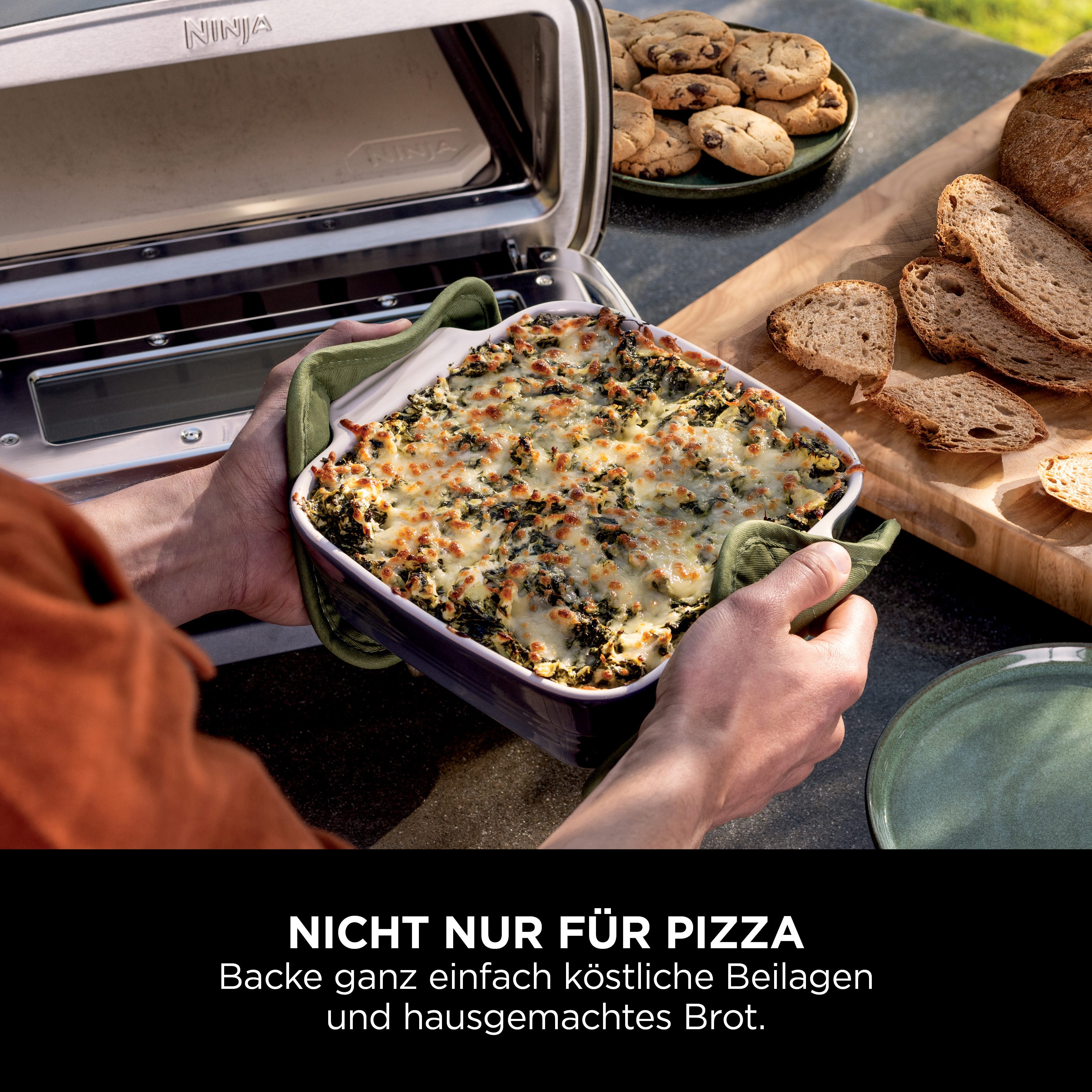 NINJA Pizza-oven Artisan Outdoor-Elektro-Pizzaofen/Heißluftfritteuse MO201EU