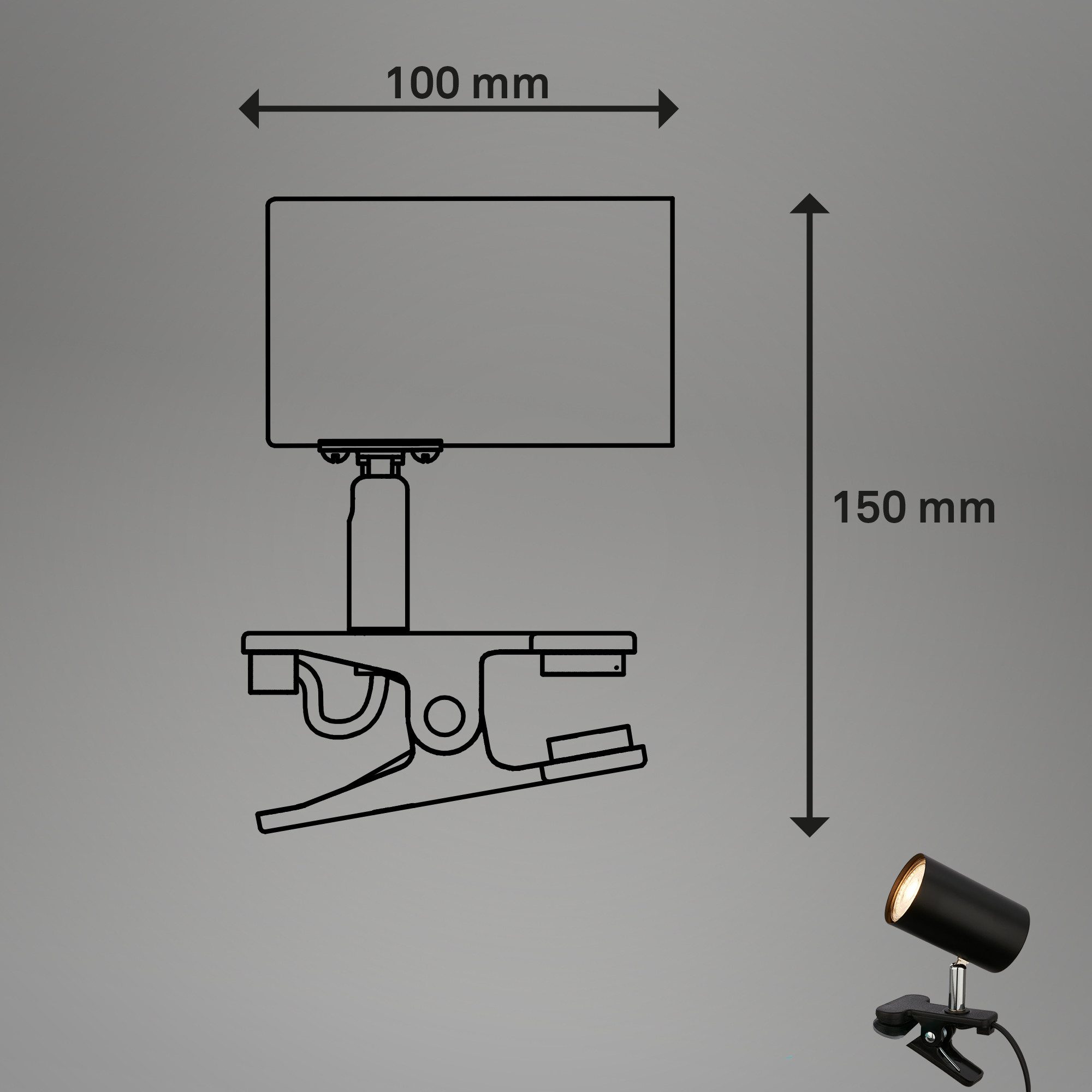 Briloner Leuchten Bureaulamp KLEM Tafellamp