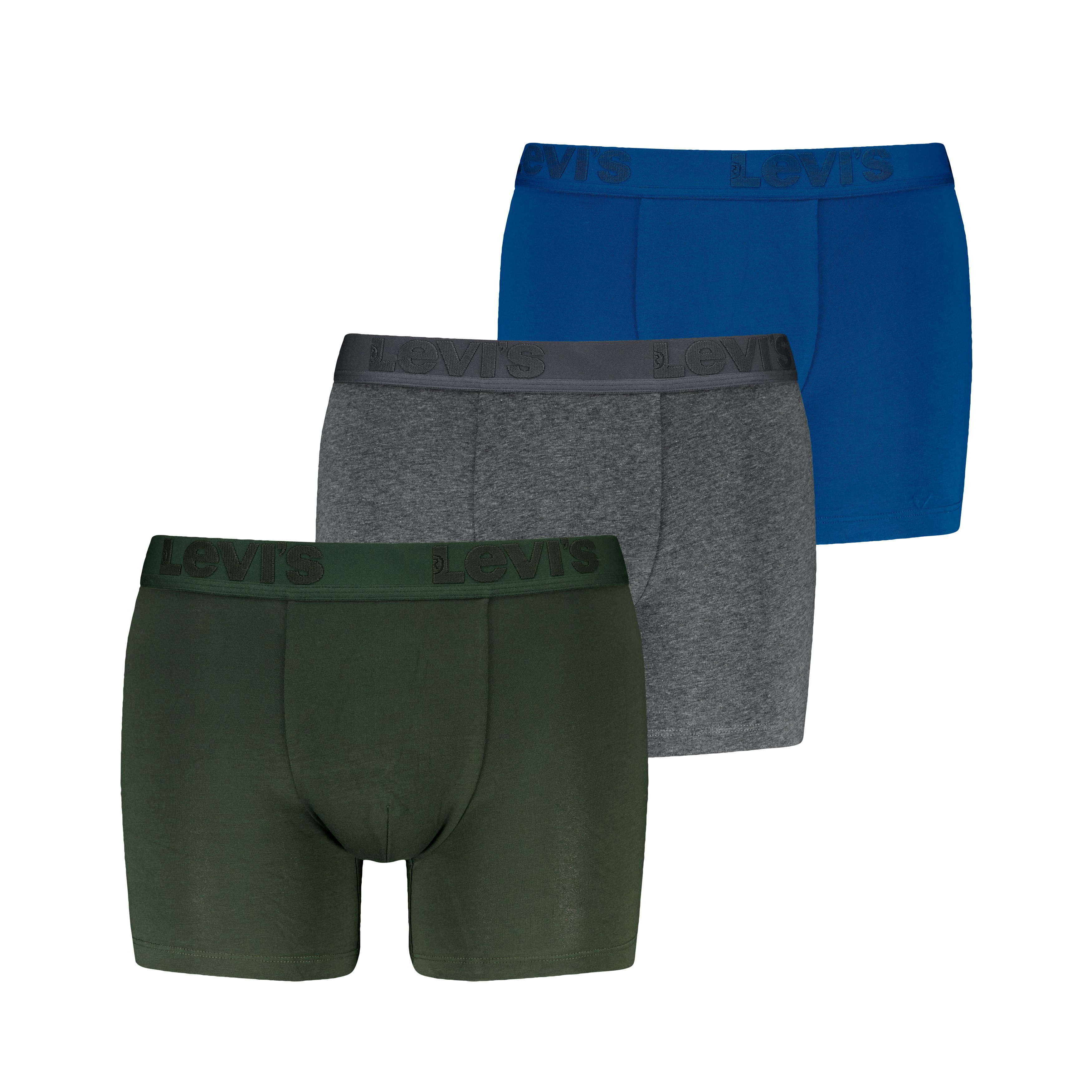 Levi's Boxershort LEVIS MEN PREMIUM BOXER BRIEF 3P (Set van 3) heren boxershorts maat L blauw