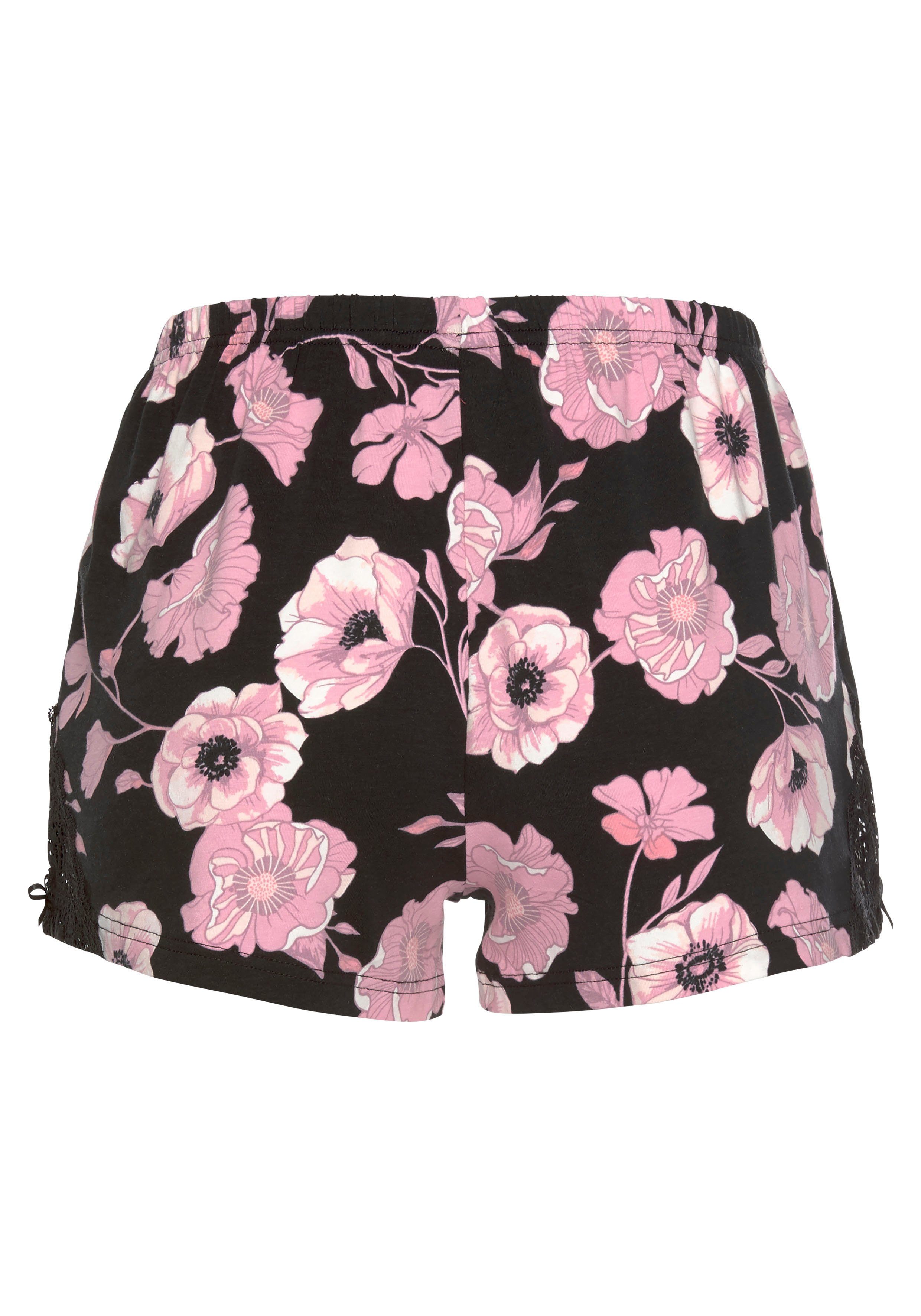 Lascana Short met kanten inzetten