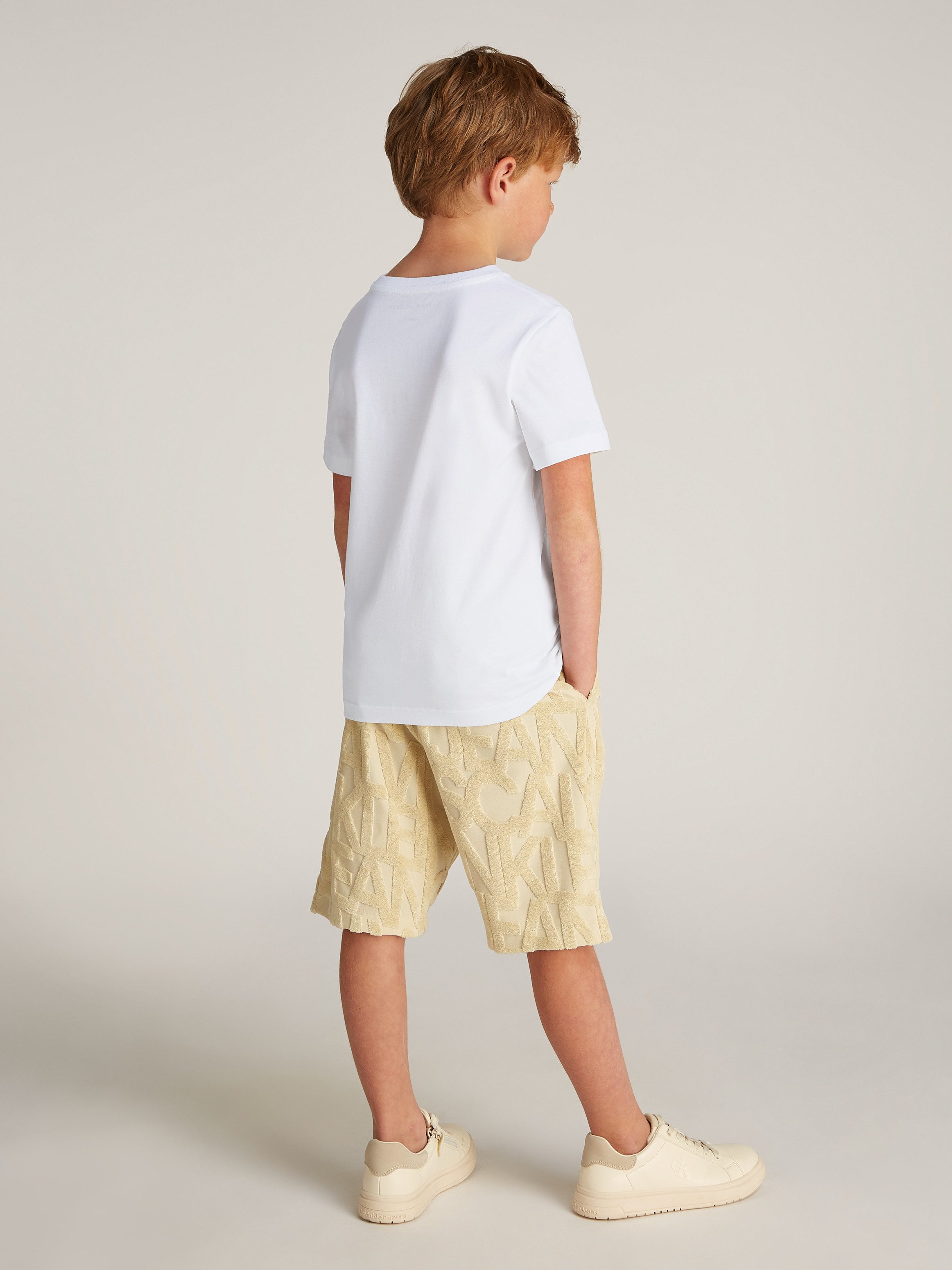 Calvin Klein T-shirt 2-PACK MONOGRAM TOP voor kinderen tot 16 jaar met logo-opdruk (2-delig)