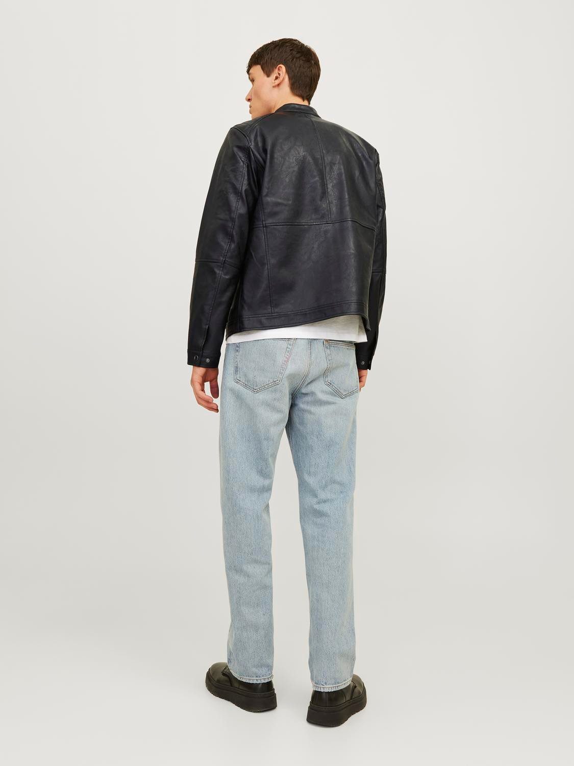 Jack & Jones Imitatieleren jack JJEDYLAN PU BIKER JACKET NOOS