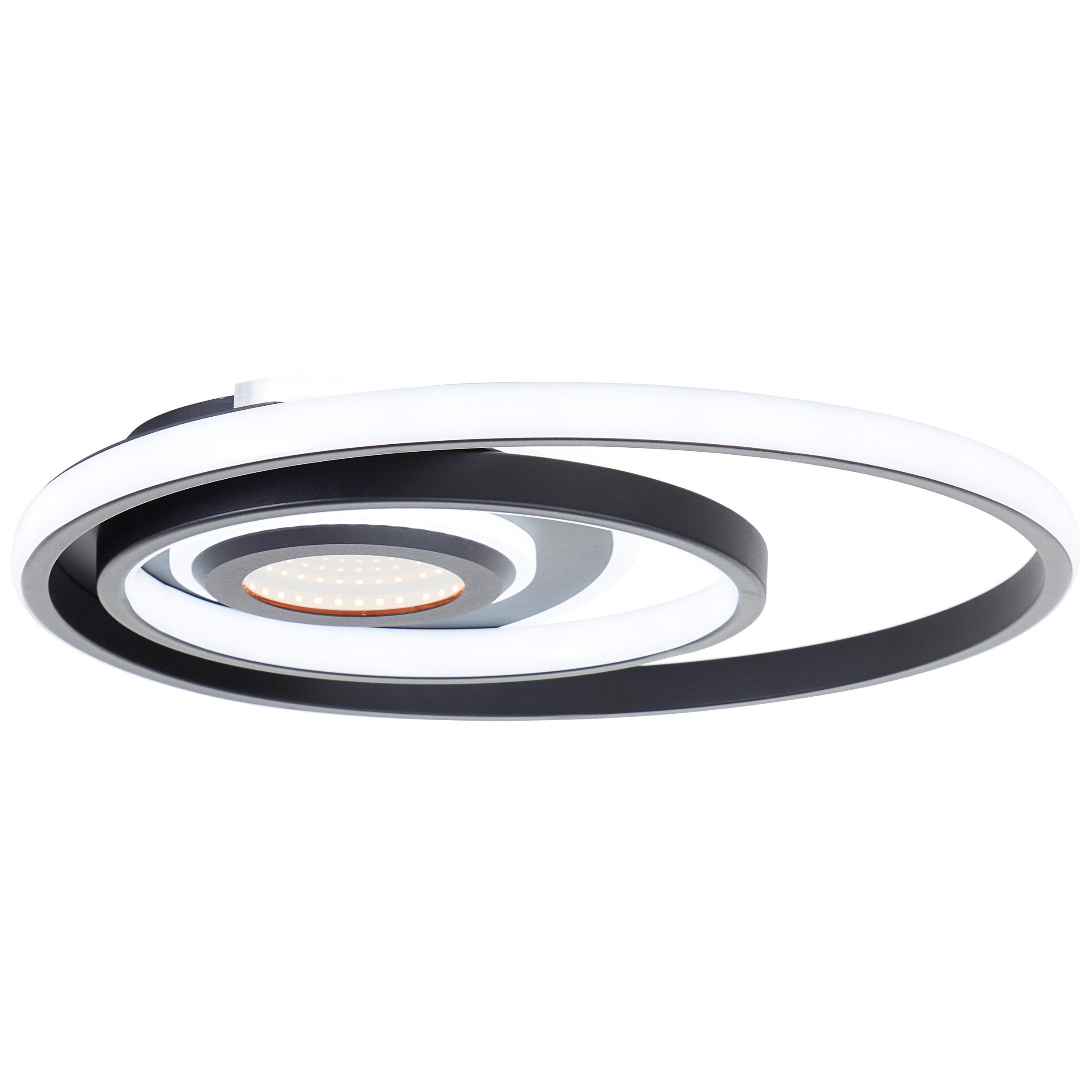 Brilliant Leuchten Led-plafondlamp Opame Ø 41 cm, 4400 lm, dimbaar, 3000-6500 K, afstandsbediening, metaal, zwart