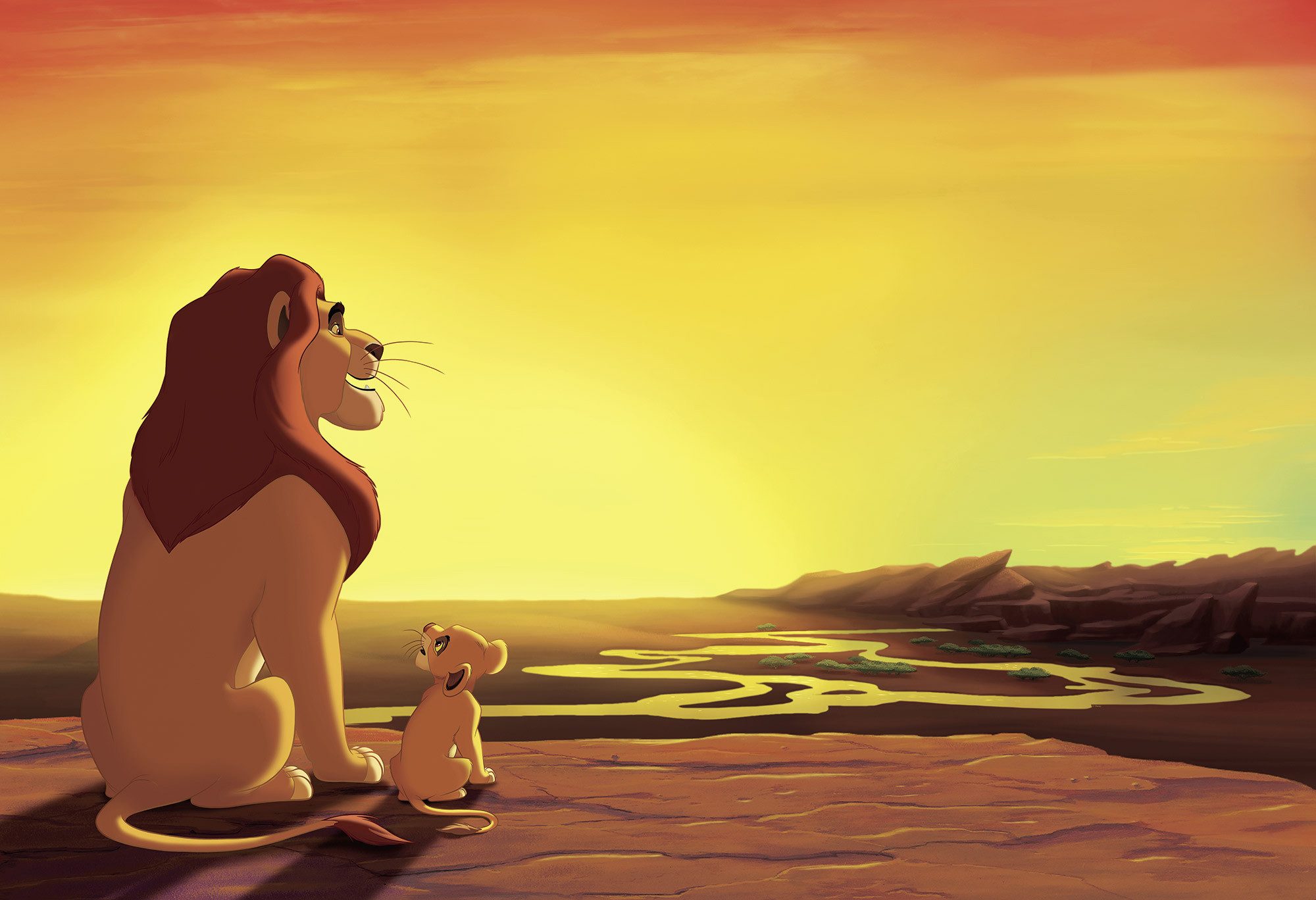 Komar Artprint op linnen Disney The Lion King Your Kingdom 90 x 60 cm (breite x höhe) - kinderzimmer, dekoration (1 stuk)