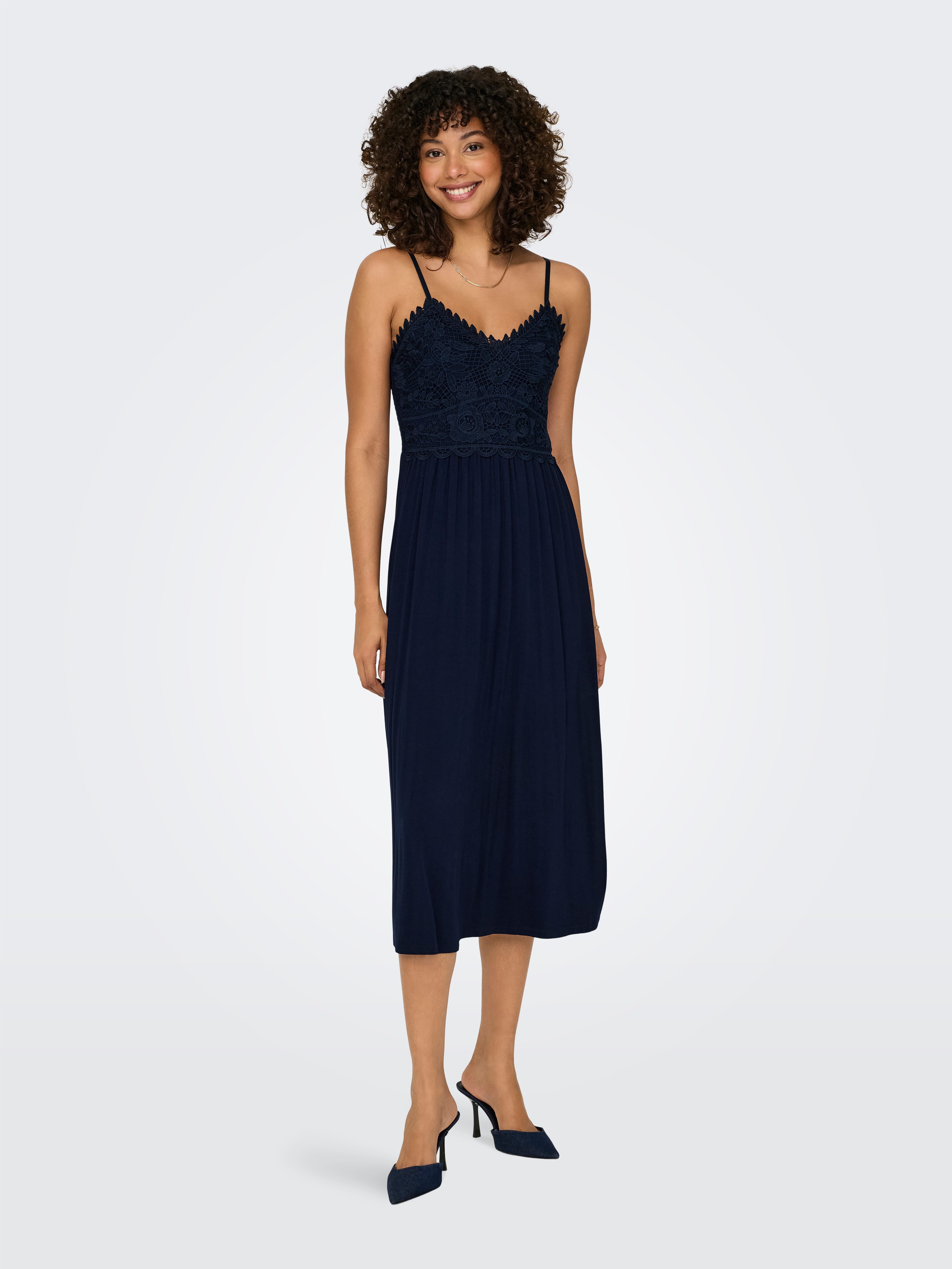 Only Jurk met spaghettibandjes ONLHONEY STRAP DRESS JRS