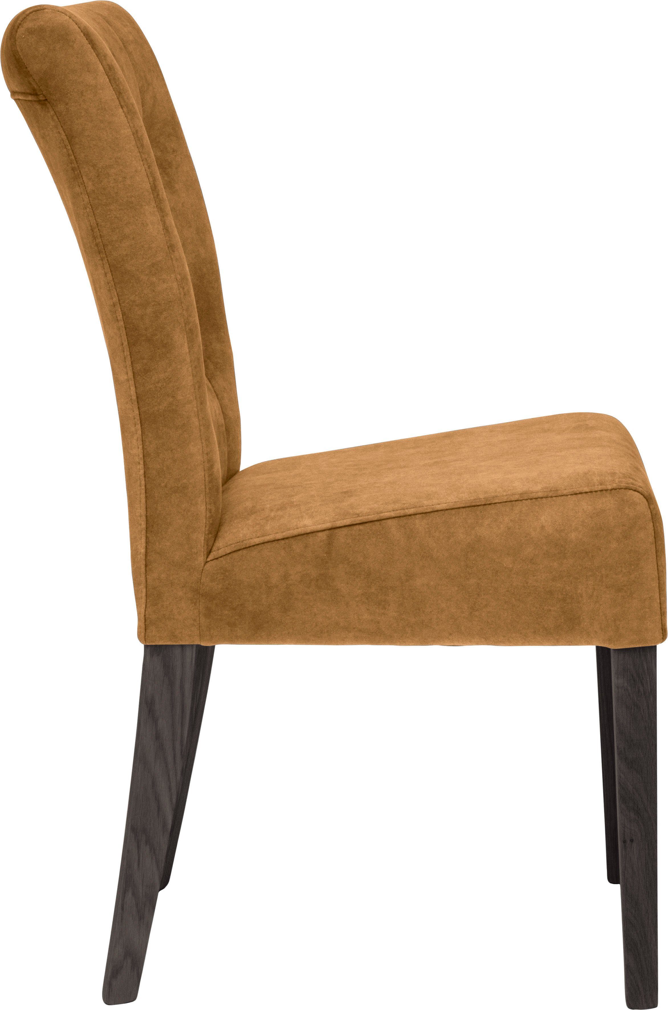 Home affaire Eetkamerstoel Queen BESTSELLER Gestoffeerde stoel met knoopdetails, set van 2, 4 of 6
