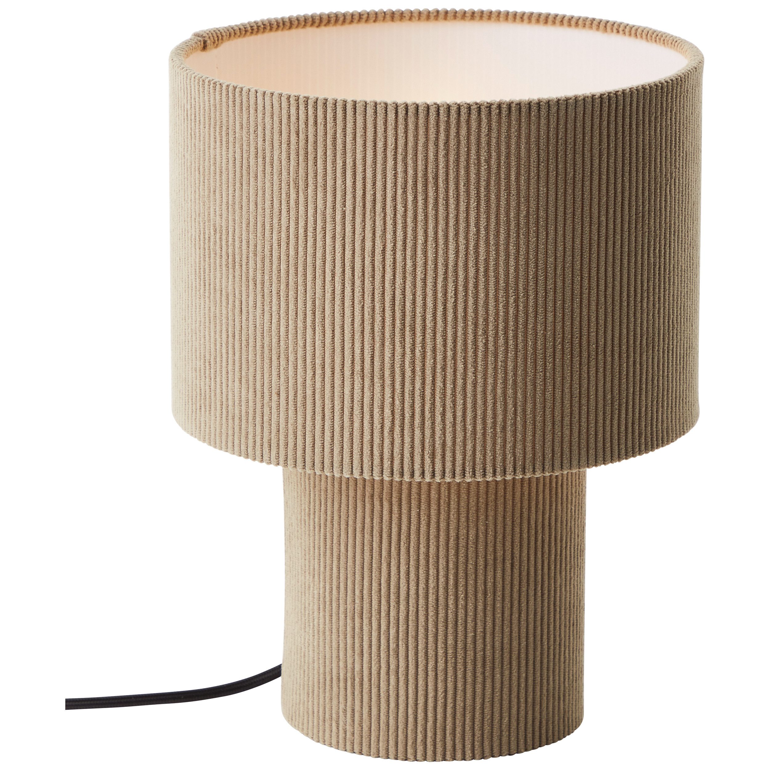 Brilliant Leuchten Tafellamp TONY met cord-lampenscherm, 30 x 23 cm, e27, textiel