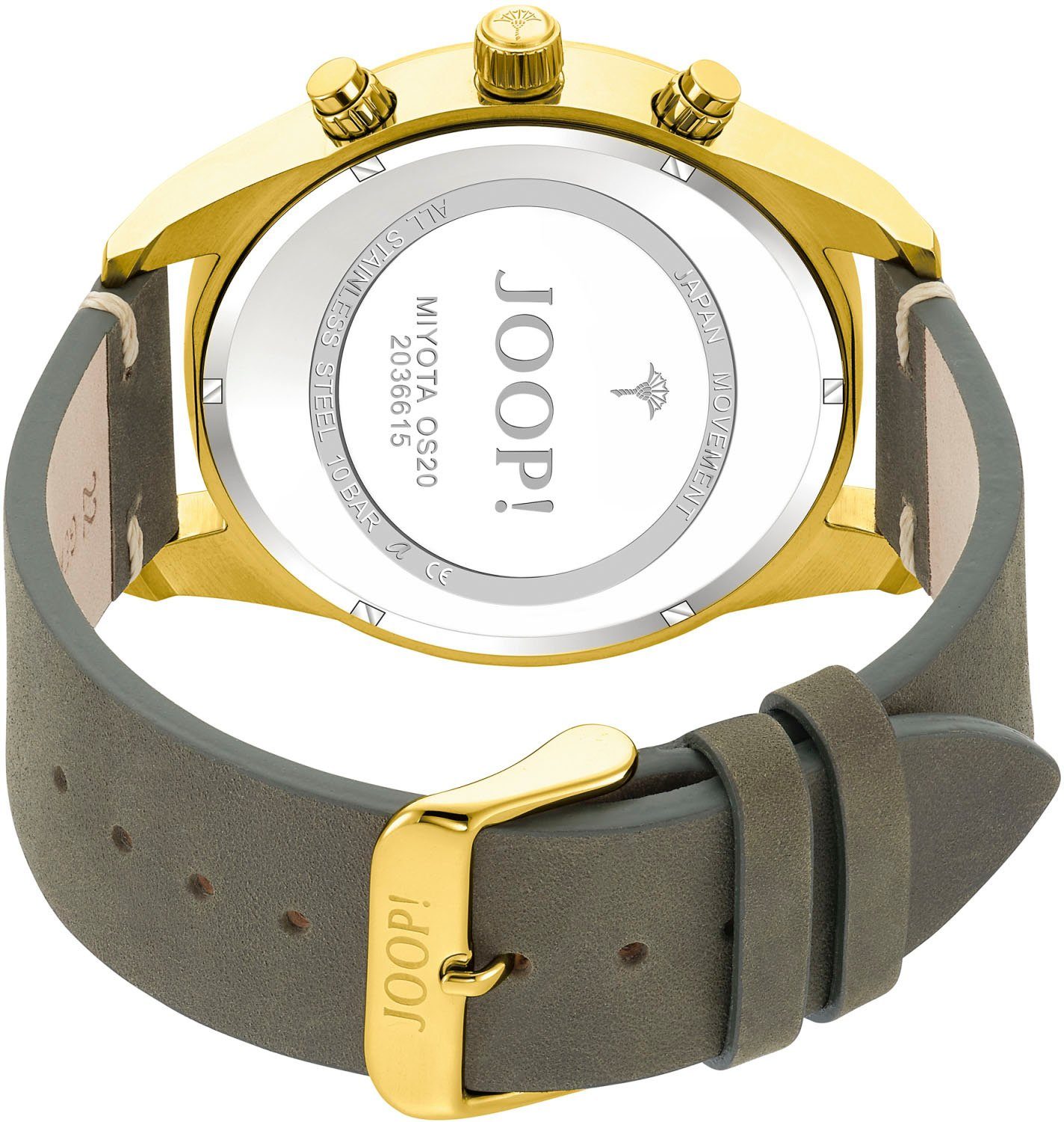 Joop! Chronograaf Horloge, quartz, herenhorloge, stopwatchfunctie, leren band