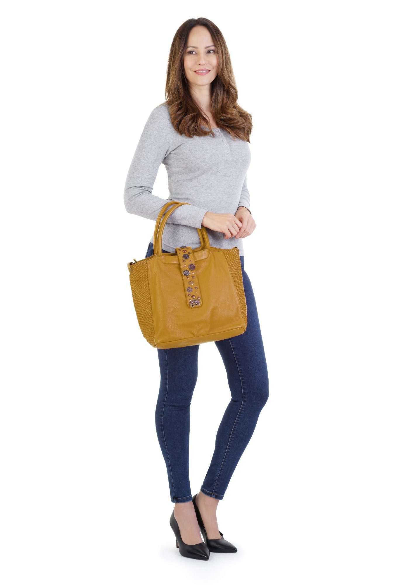 Forty Degrees Tas echt leer, made in italy