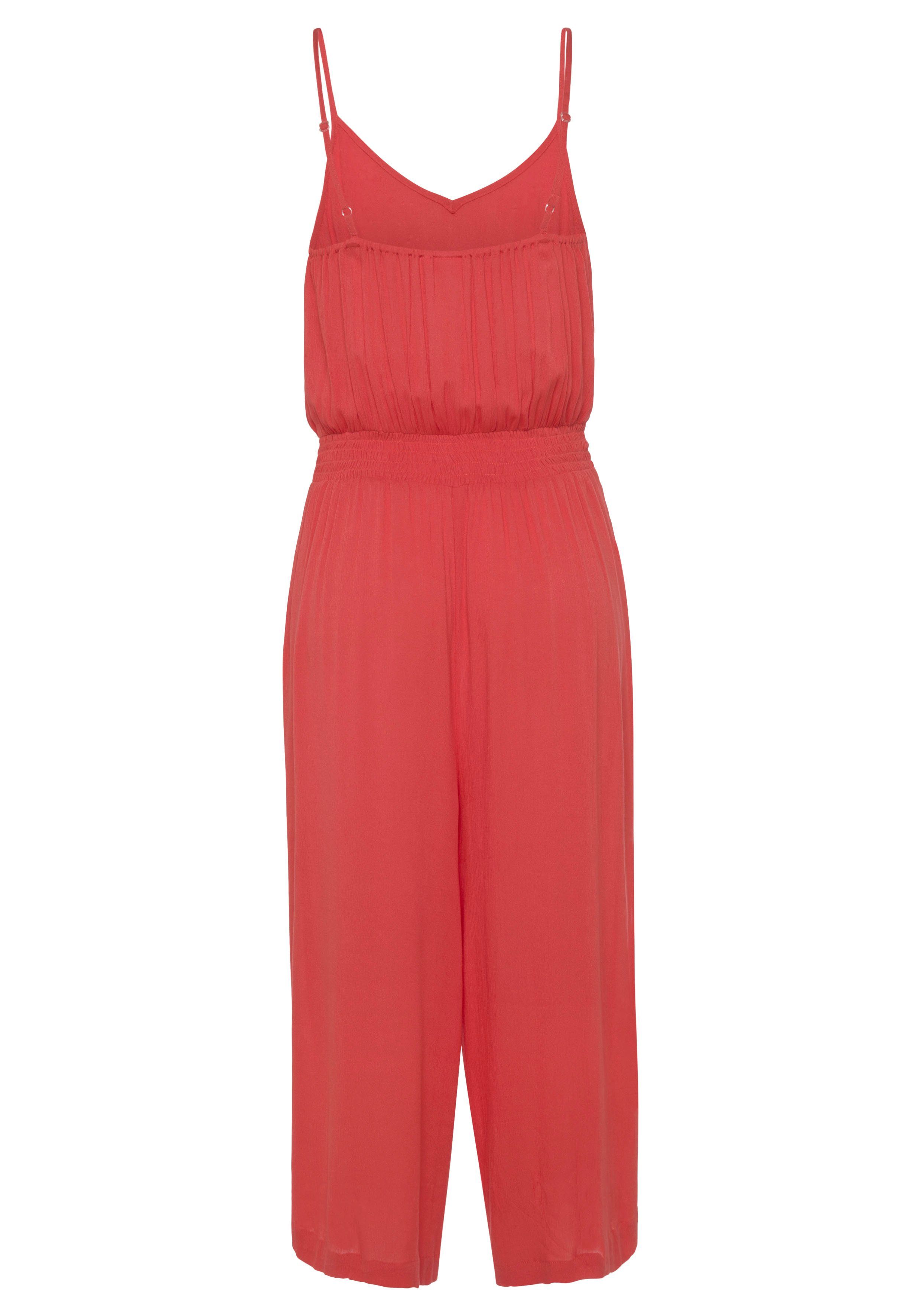 s.Oliver RED LABEL Beachwear Jumpsuit in culotte-stijl van viscose-crêpe