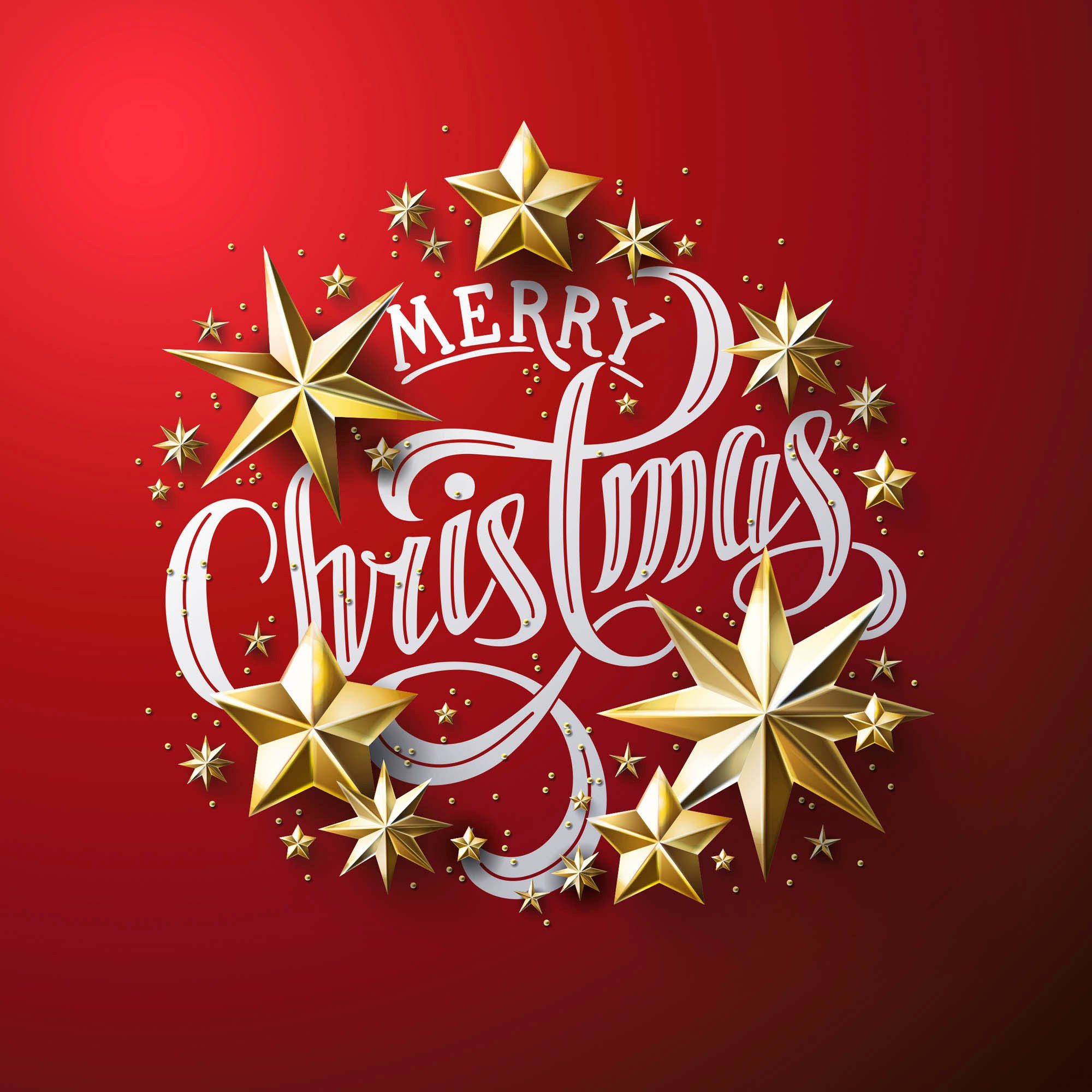 queence Sierkussen Stars Kussenhoes, Vrolijk Kerstfeest, rood, kerst, feestelijk, uitspraak (1 stuk)