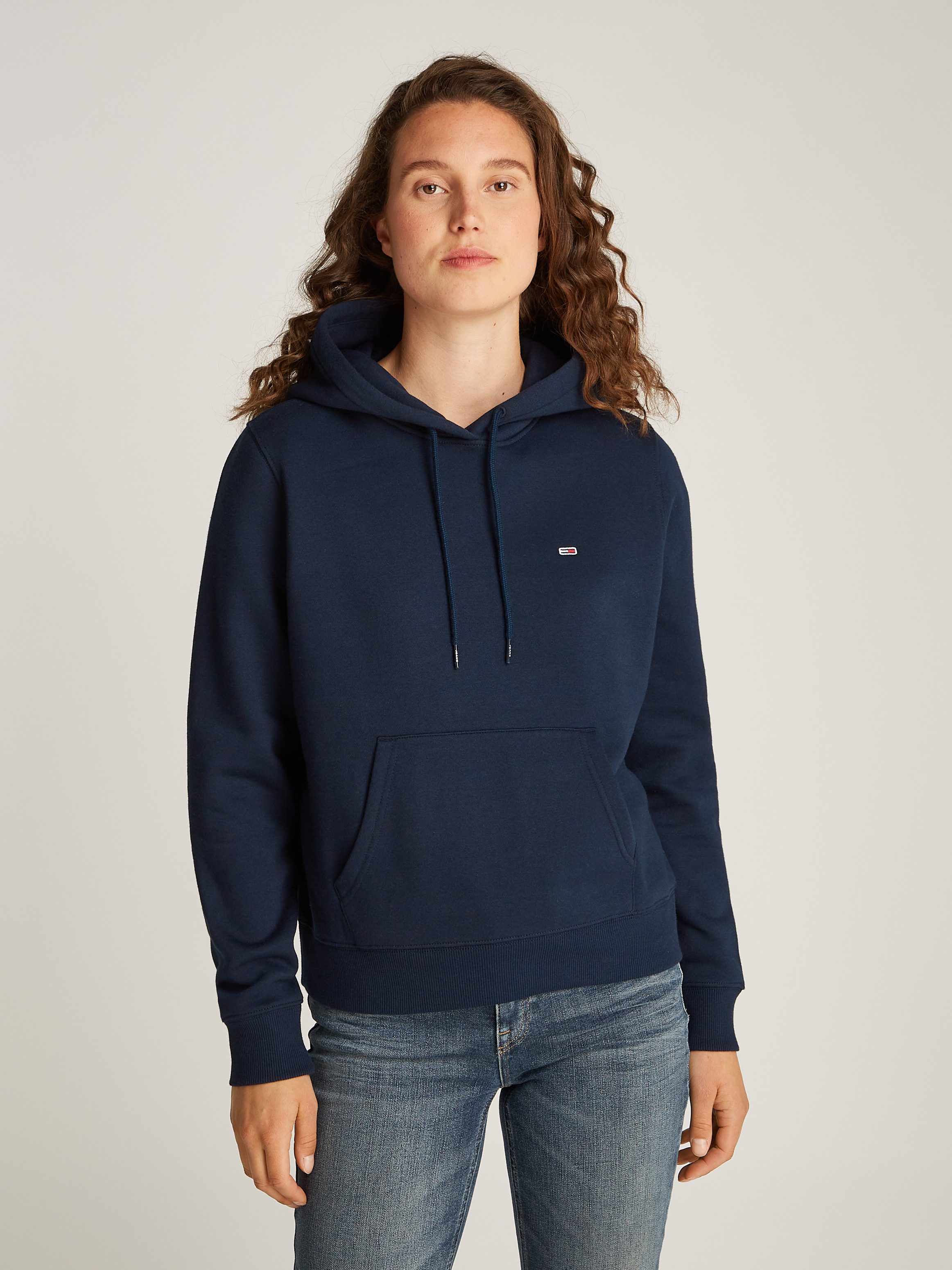 TOMMY JEANS Hoodie TJW REG S FLAG HOODIE Capuchon met koord kangoeroezak logo-vlag