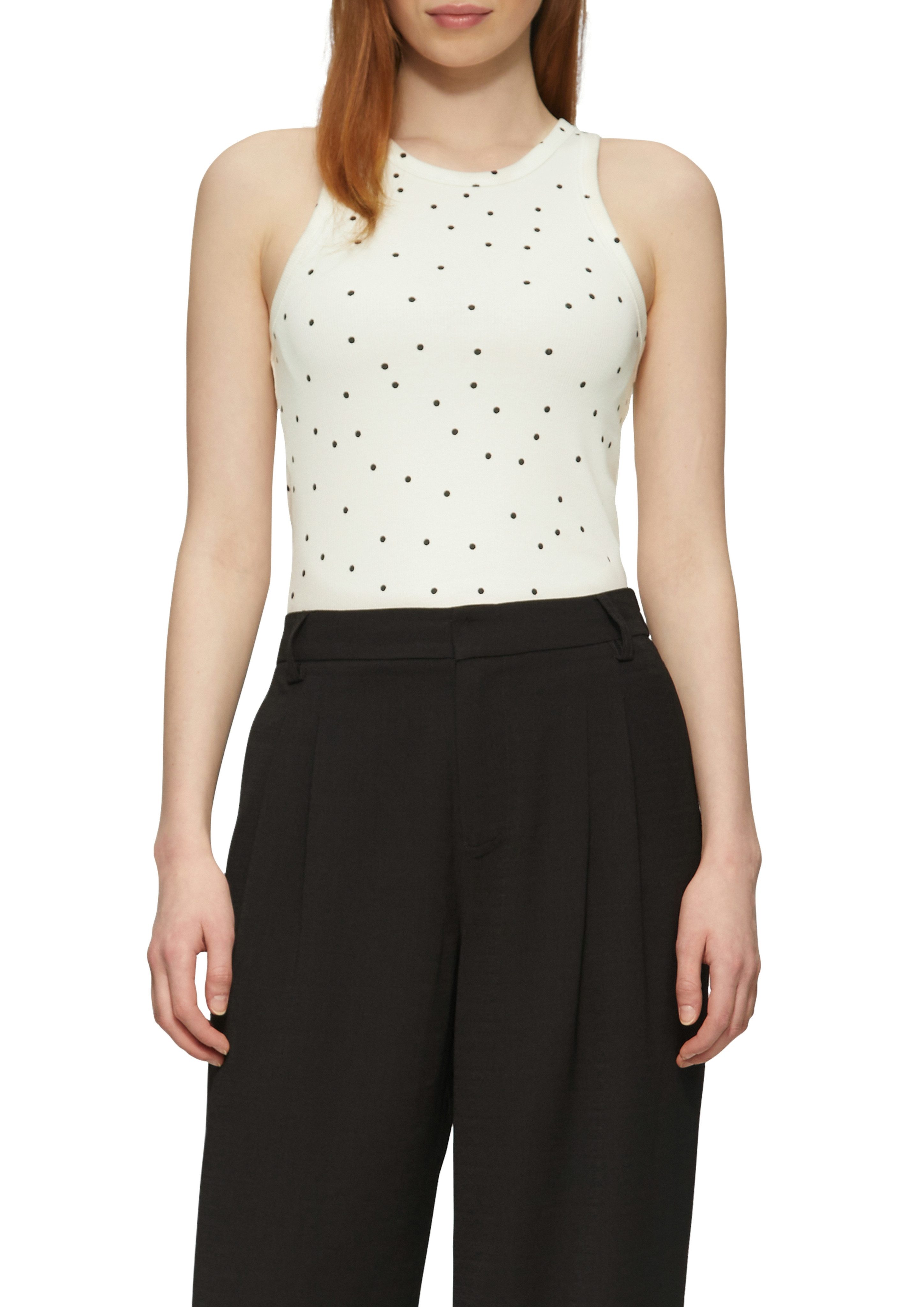 Q/S designed by Tanktop met print all-over dames tanktops maat XXL beige
