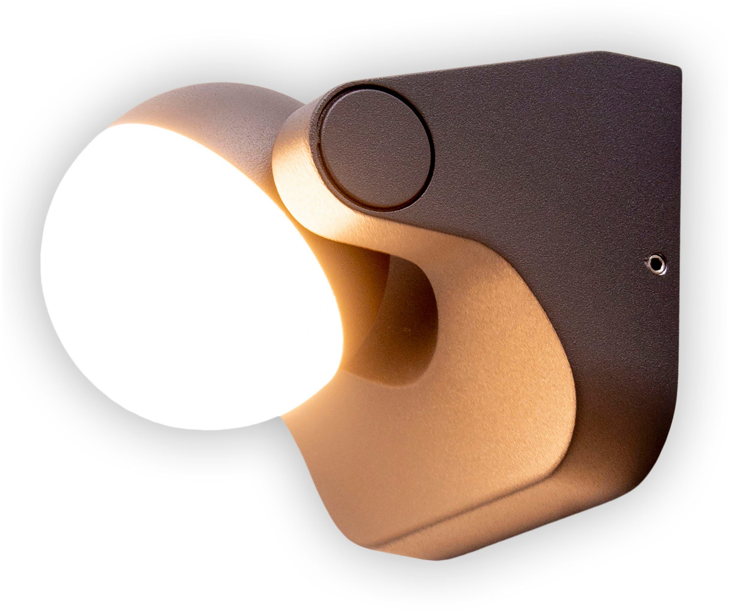 näve Ledwandlamp voor buiten Pallas draaibaar antraciet warmwit licht incl. led ip 54 (1 stuk)