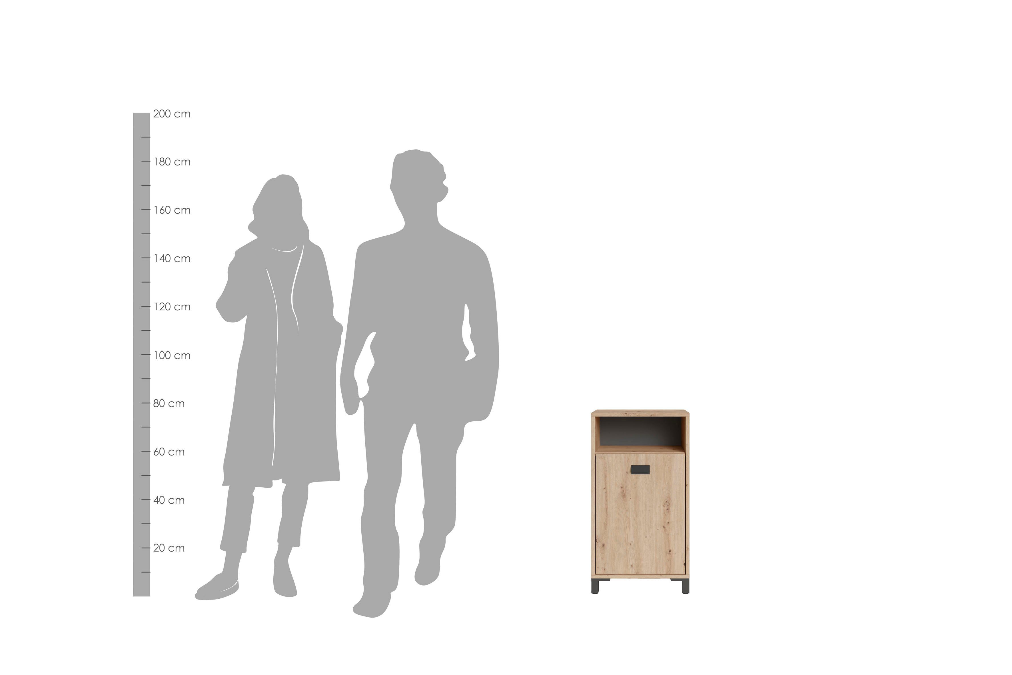 byLIVING Halfhoge kast Wellness met verstelbare legplank en open vak voor veel opbergruimte
