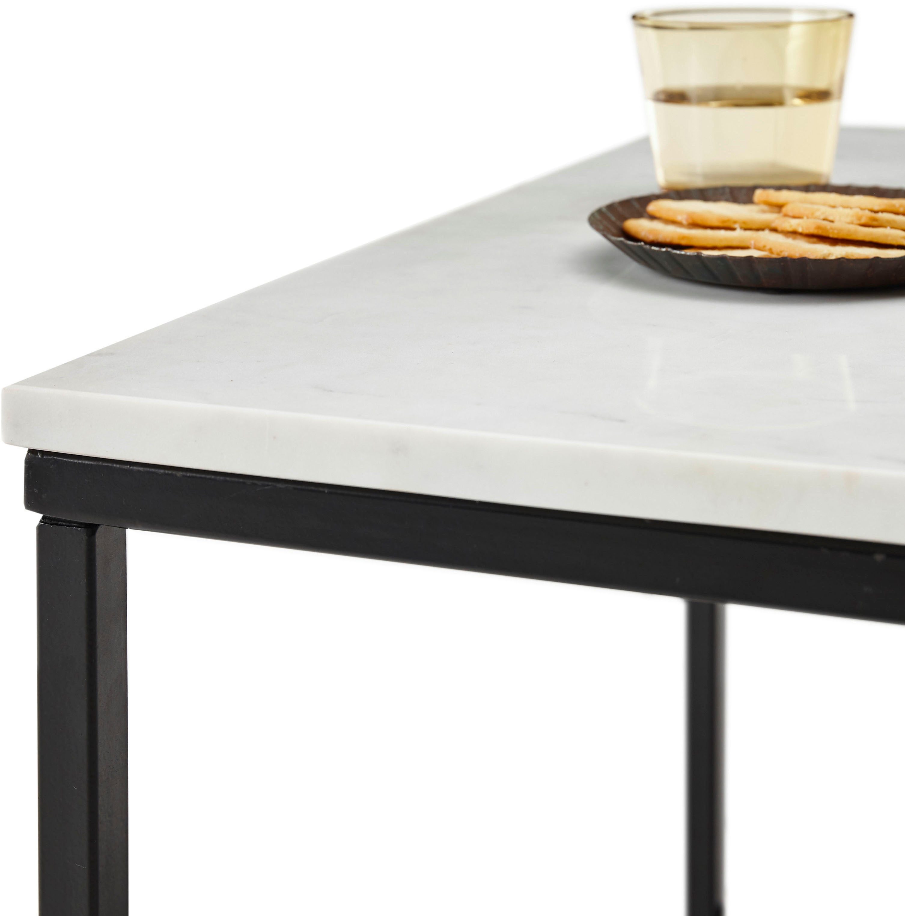 Stolkom Salontafel Samy Marmer, tafel in wit of zwart