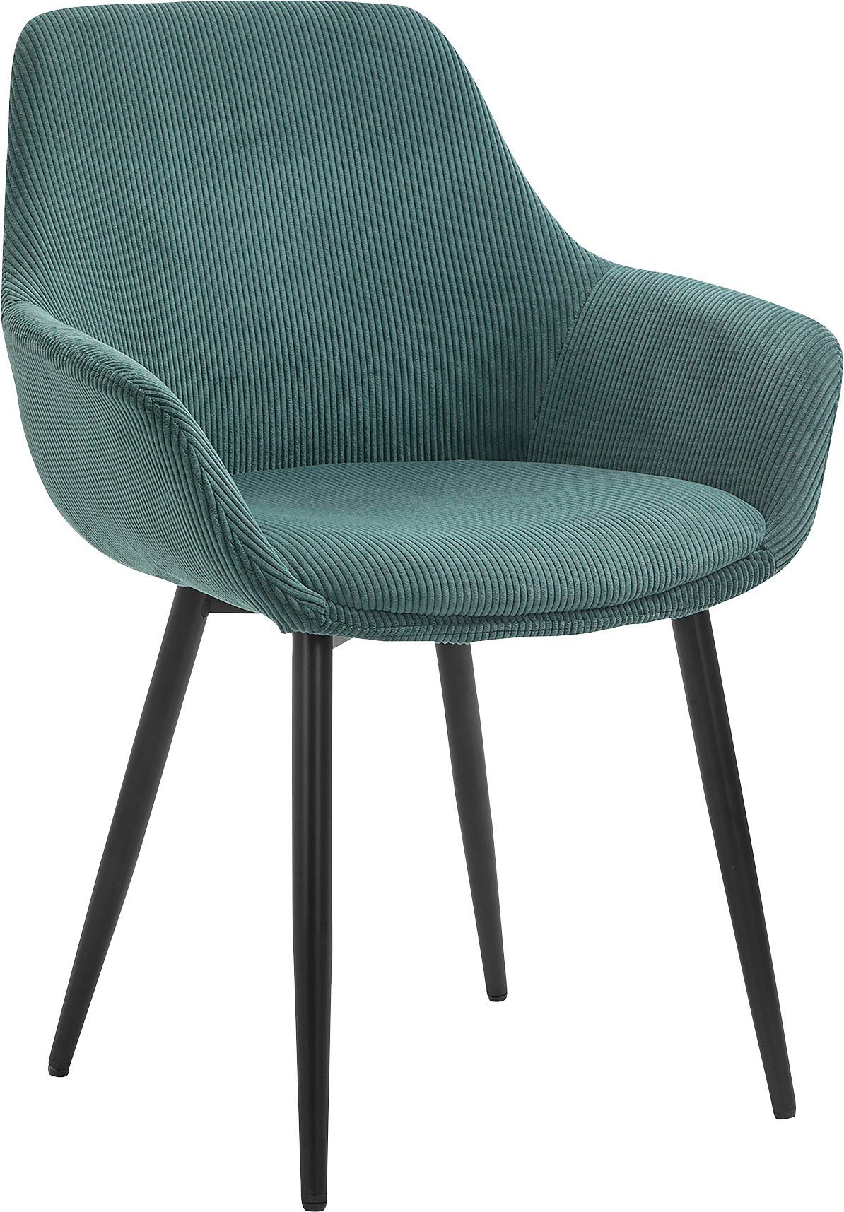 SalesFever Stoel met armleuningen Bekleding in corduroy-look (set, 2 stuks)