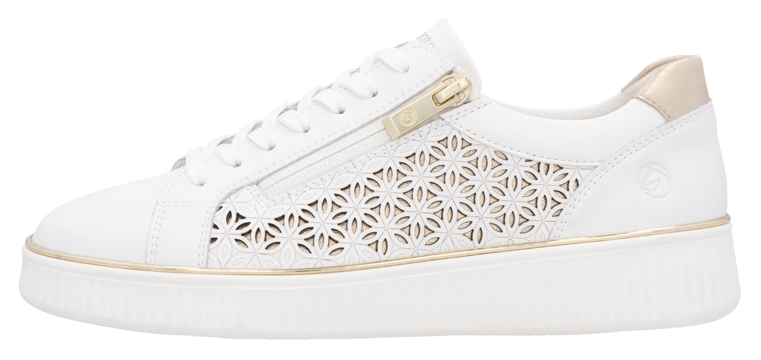 Remonte Plateausneakers , vrijetijdsschoen, veterschoen, lage schoen met perforatie