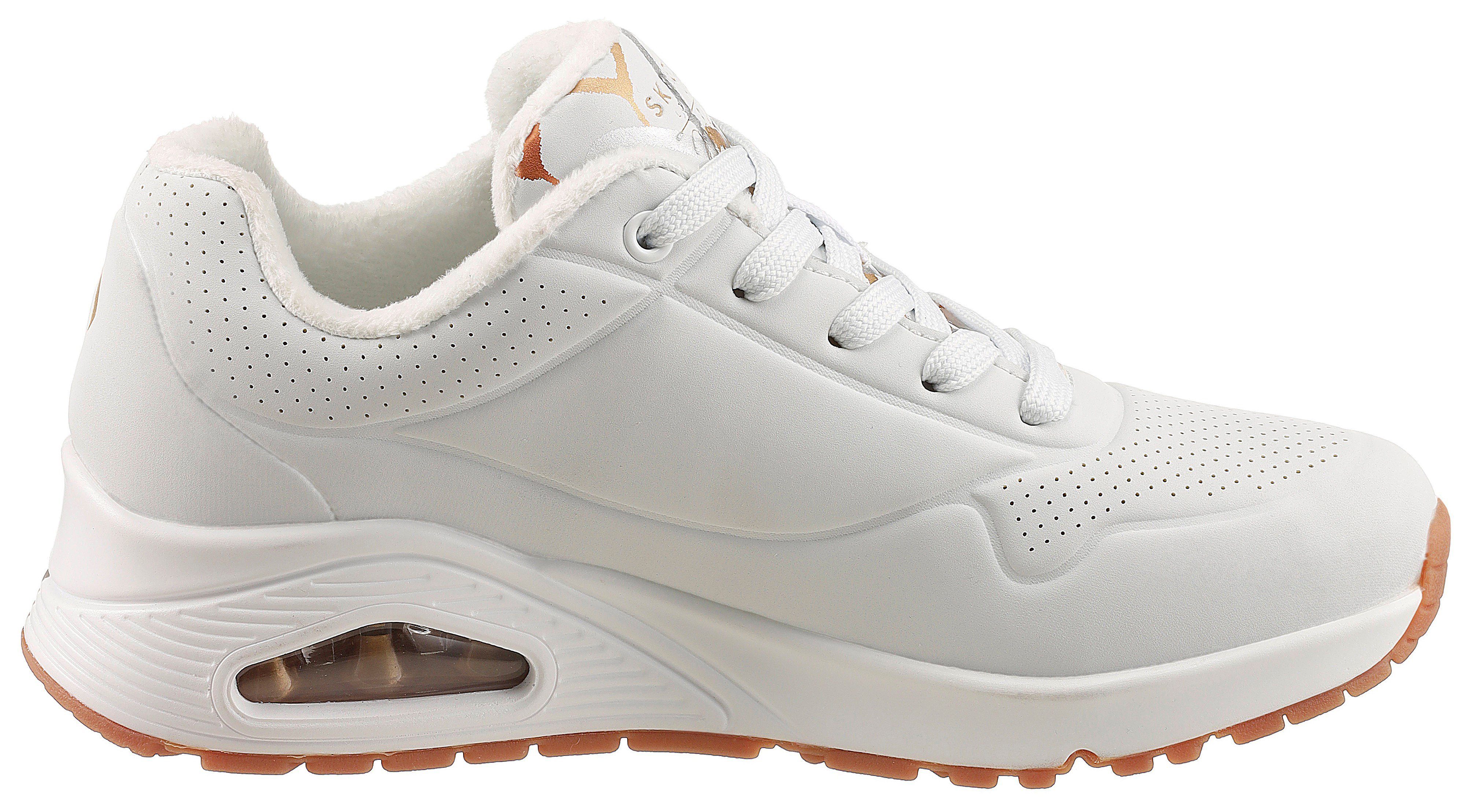 Skechers Sneakers UNO - METALLIC LOVE Vrijetijdsschoen, lage schoen, veterschoen met trendy metallic-print