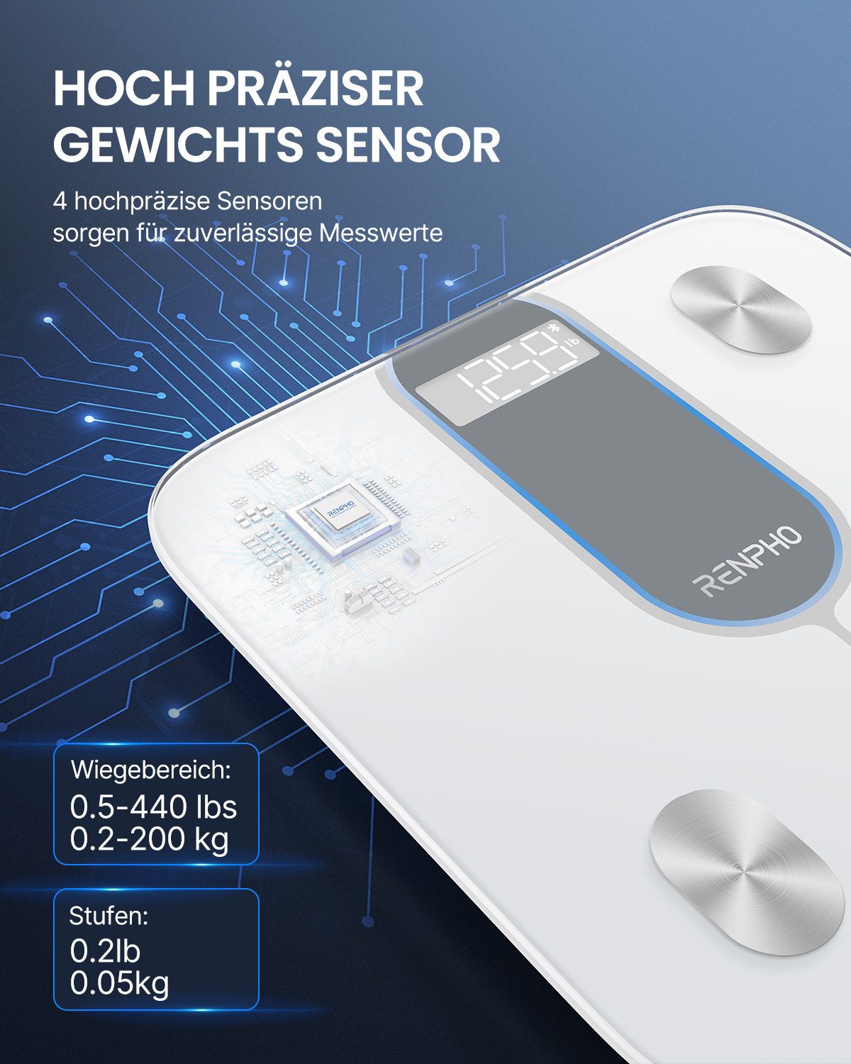 Renpho Lichaamsanalyser Weegschaal Elis 1C Smart Body Scale A033