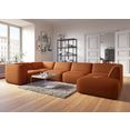 couch ♥ zithoek vette bekleding modulaire bankset, modules voor het naar wens samenstellen van een perfecte zithoek bruin