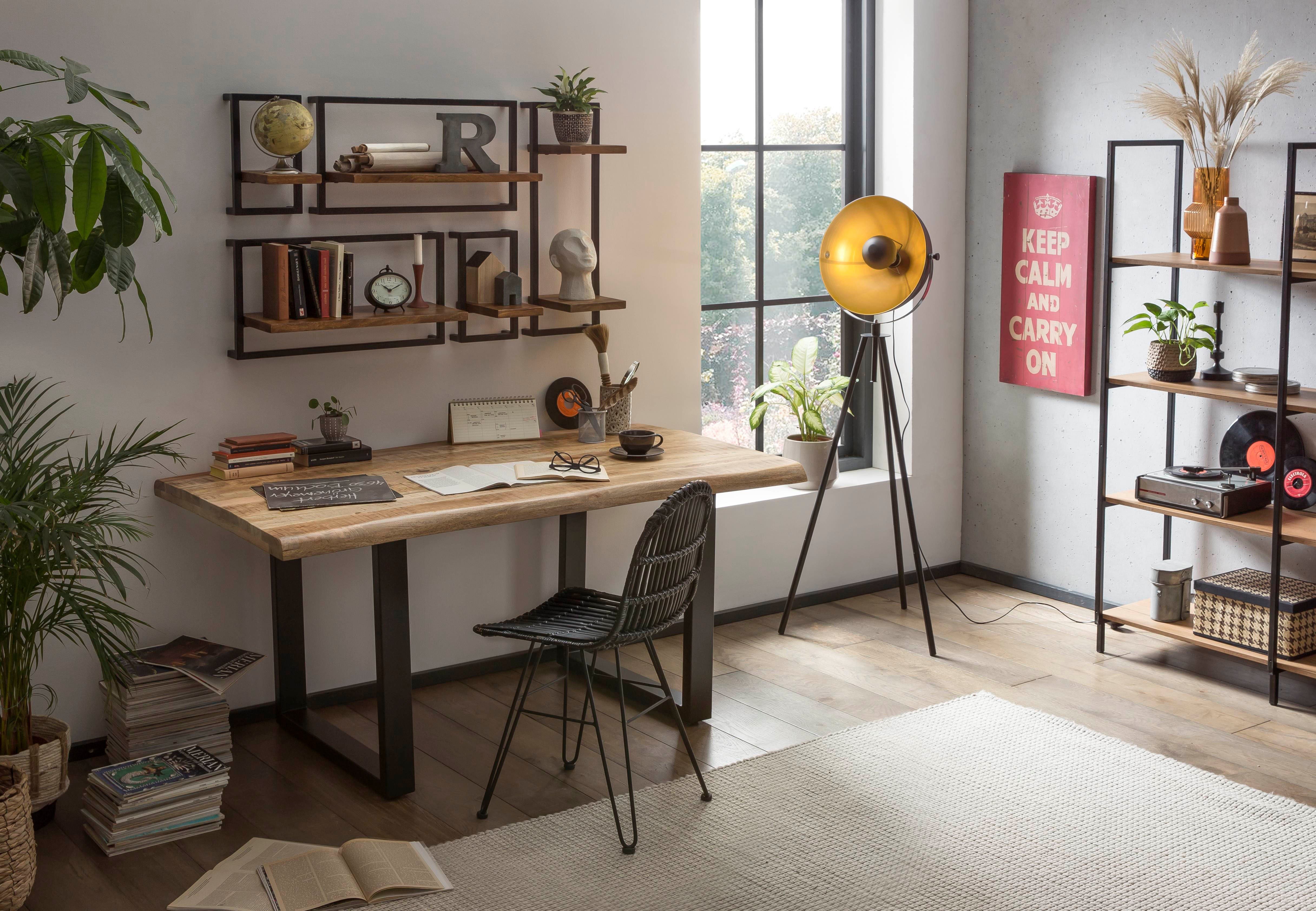 SIT Tafel met hout trendy glijdersframe