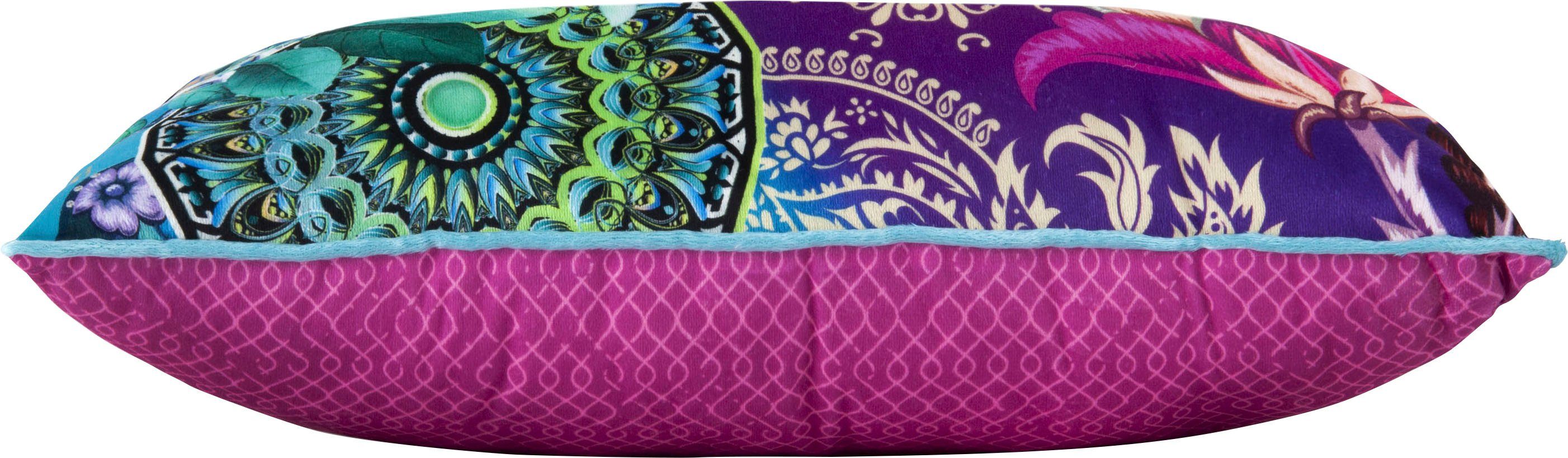 hip Sierkussen Axelle Met vulling, 1 stuk, Bies, 30x60, Omkeerbaar, Zacht, Mandala, Paars (1 stuk)