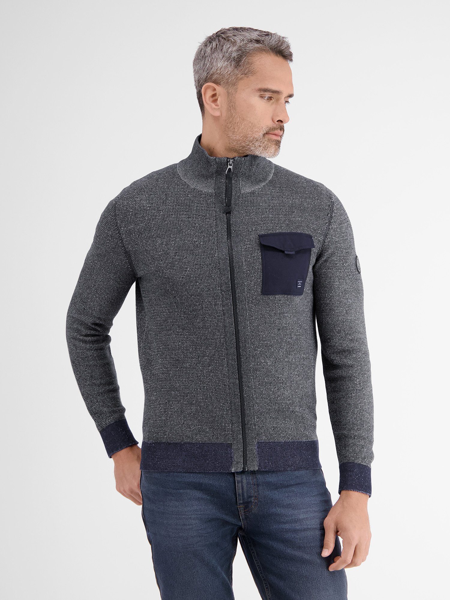 Lerros Vest LERROS brei jack in stevige look