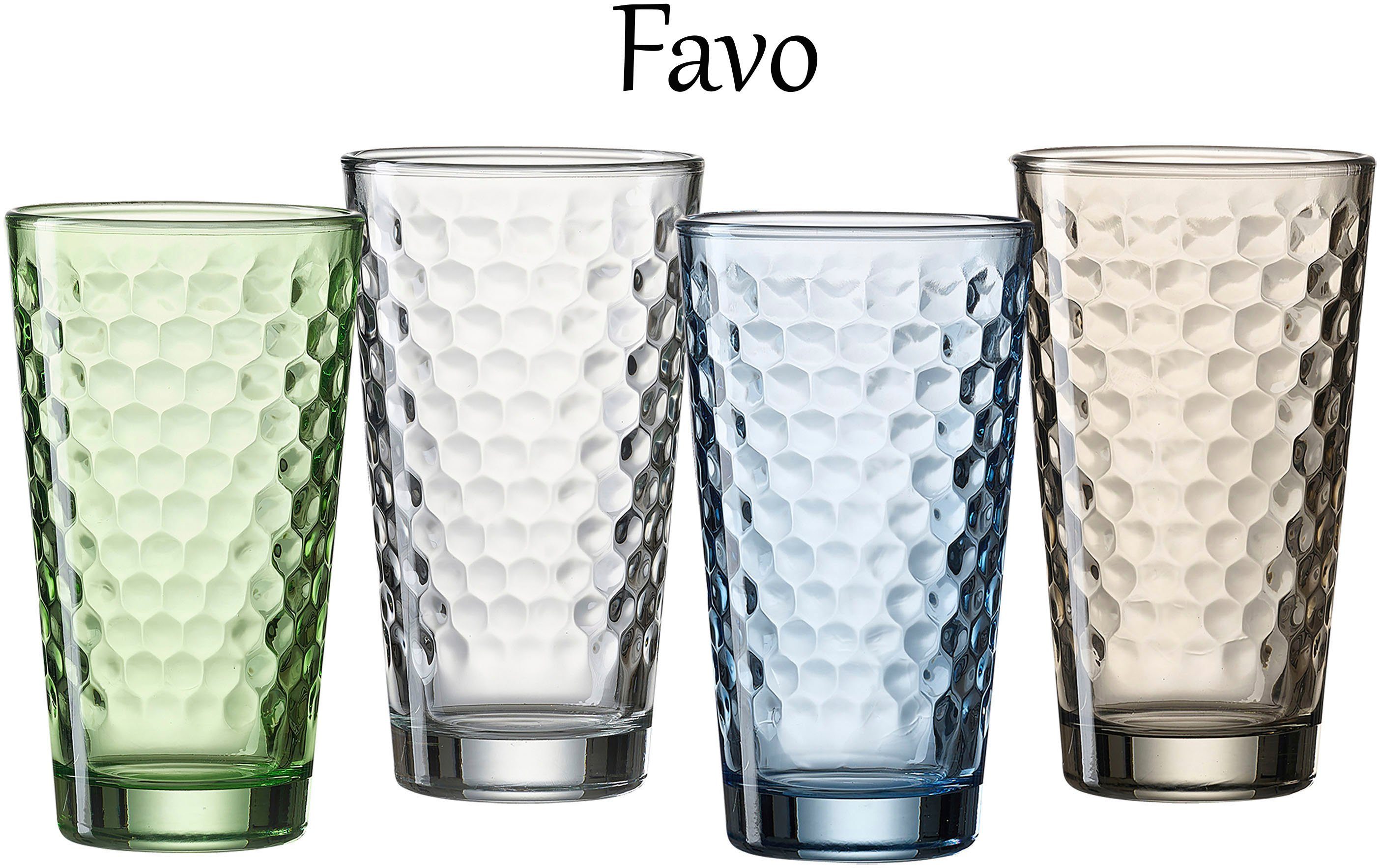 Ritzenhoff & Breker Longdrinkglas Favo(set, 6-delig)