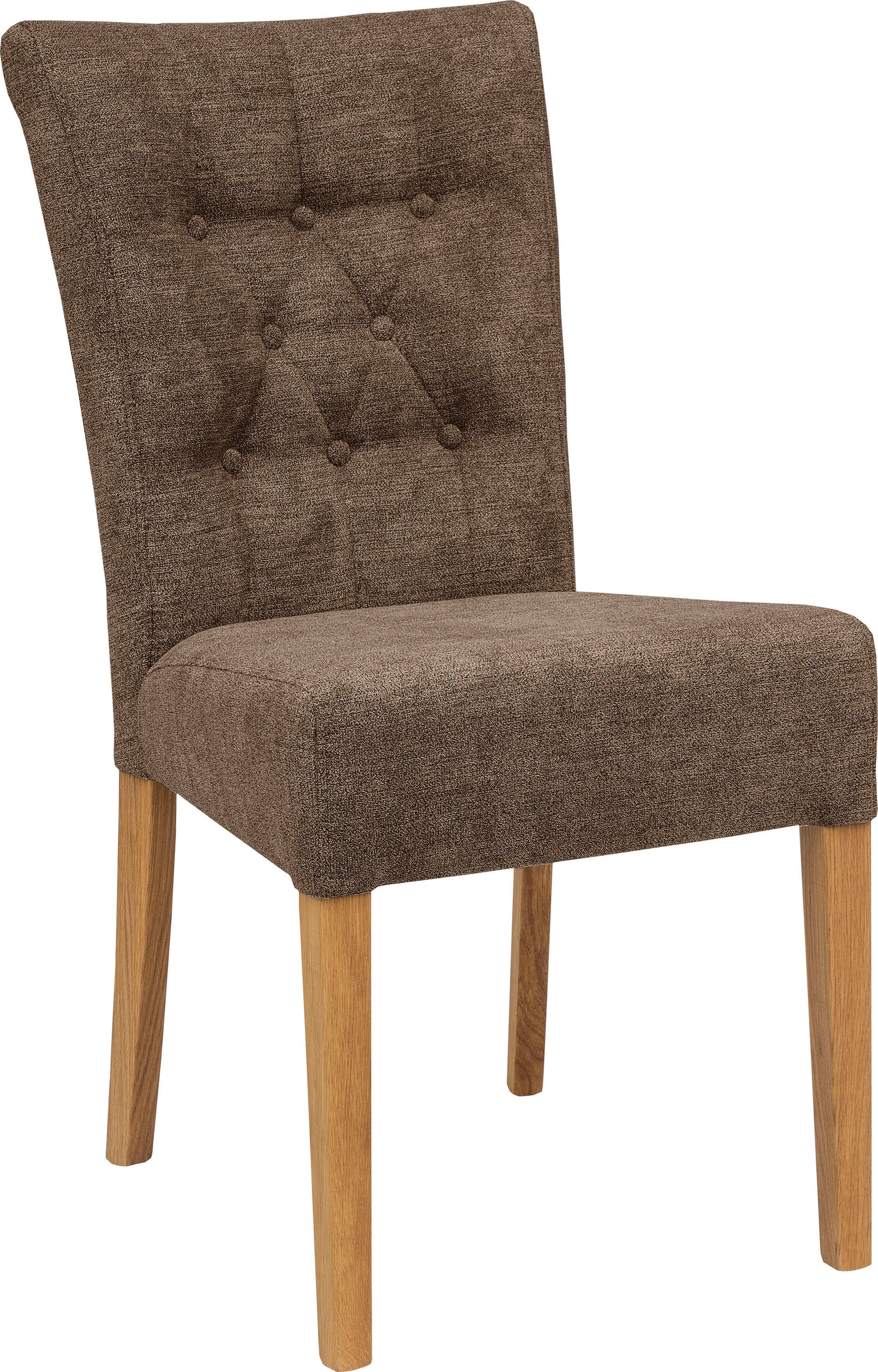 Home affaire Stoel Queen Eetkamerstoel met capitonnage, set van 2, 4 of 6