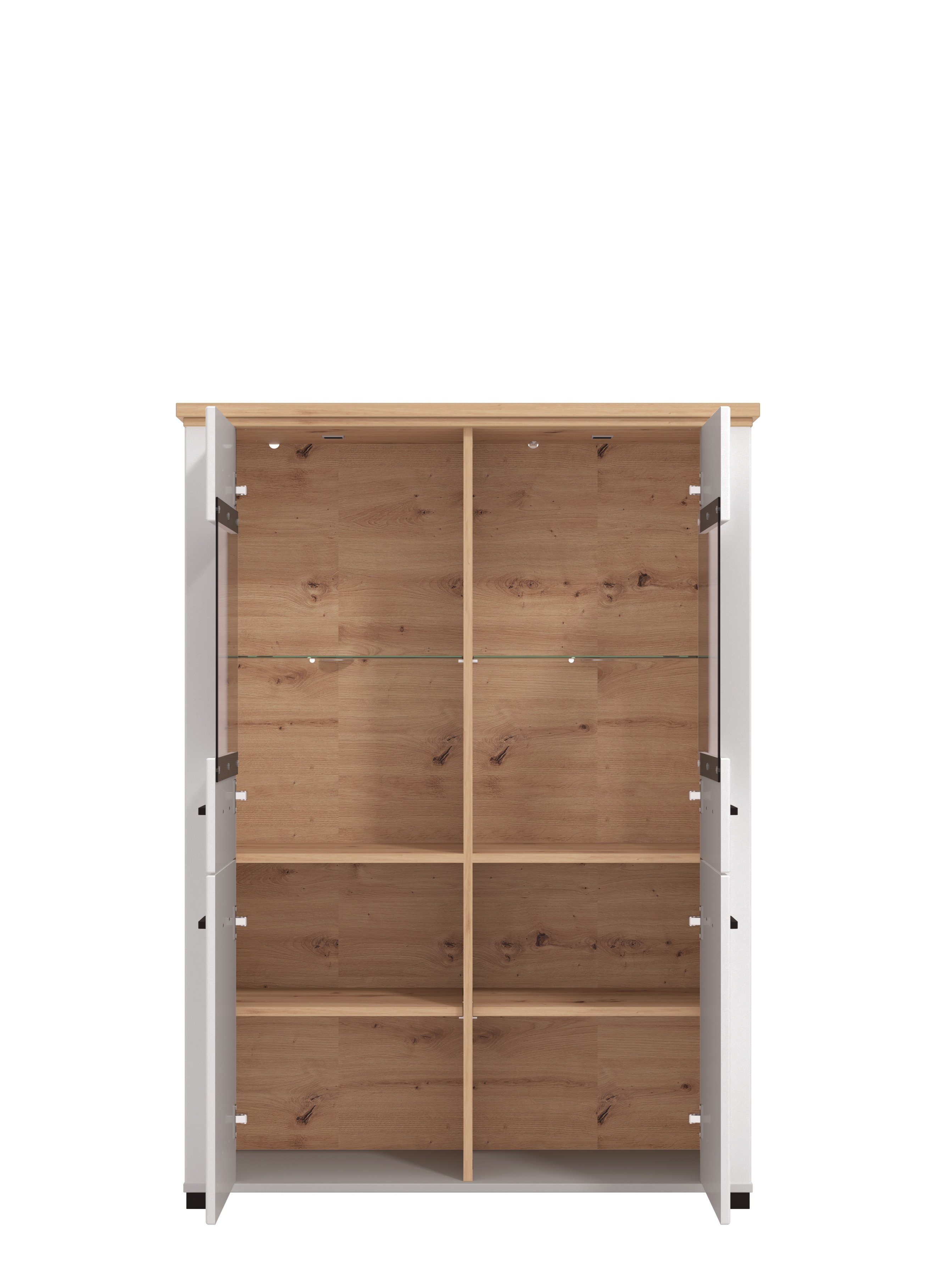 Home affaire Vitrinekast Valencia 2 deuren met 4 mm veiligheidsglas, breedte 103,5 cm