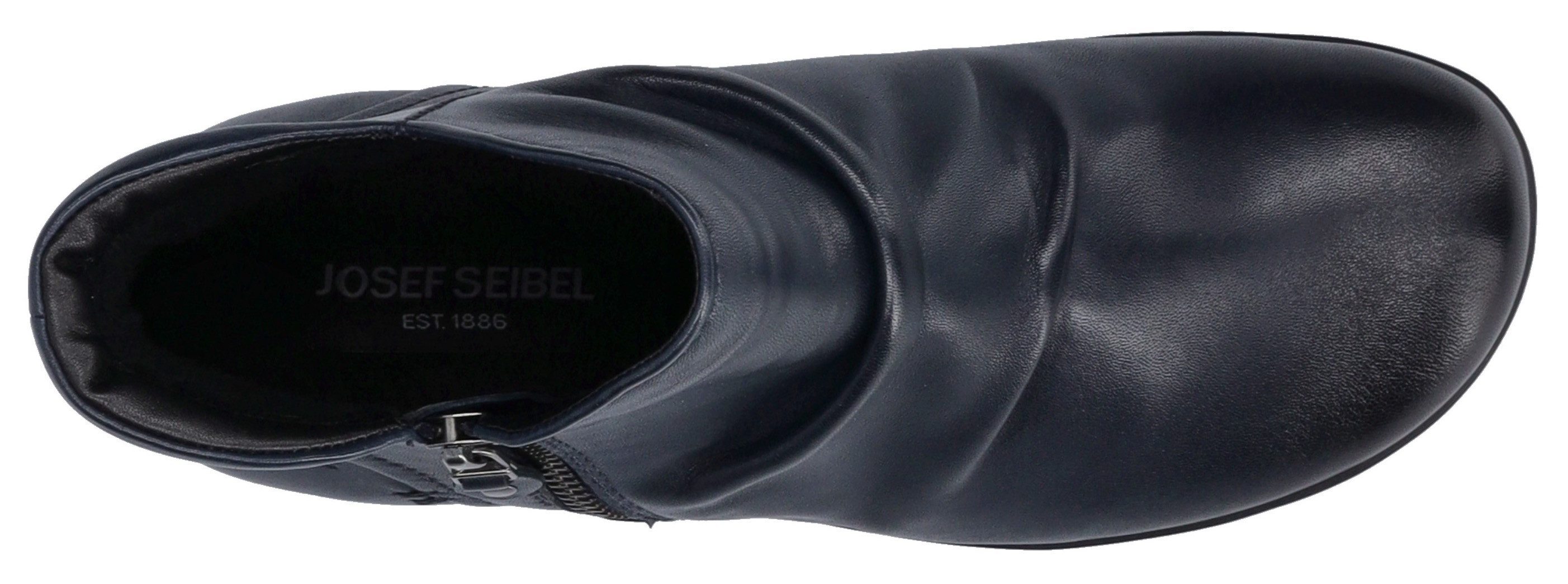 Josef Seibel Boots zonder sluiting NALY 41 Enkellaarsjes, comfortabele schoen met geplooide schacht