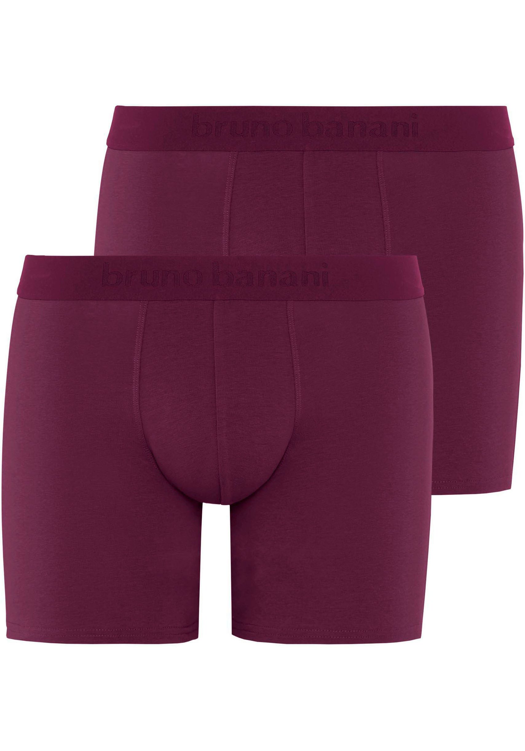 Bruno Banani Lange boxershort LONG LIFE met logoband (Set van 2)