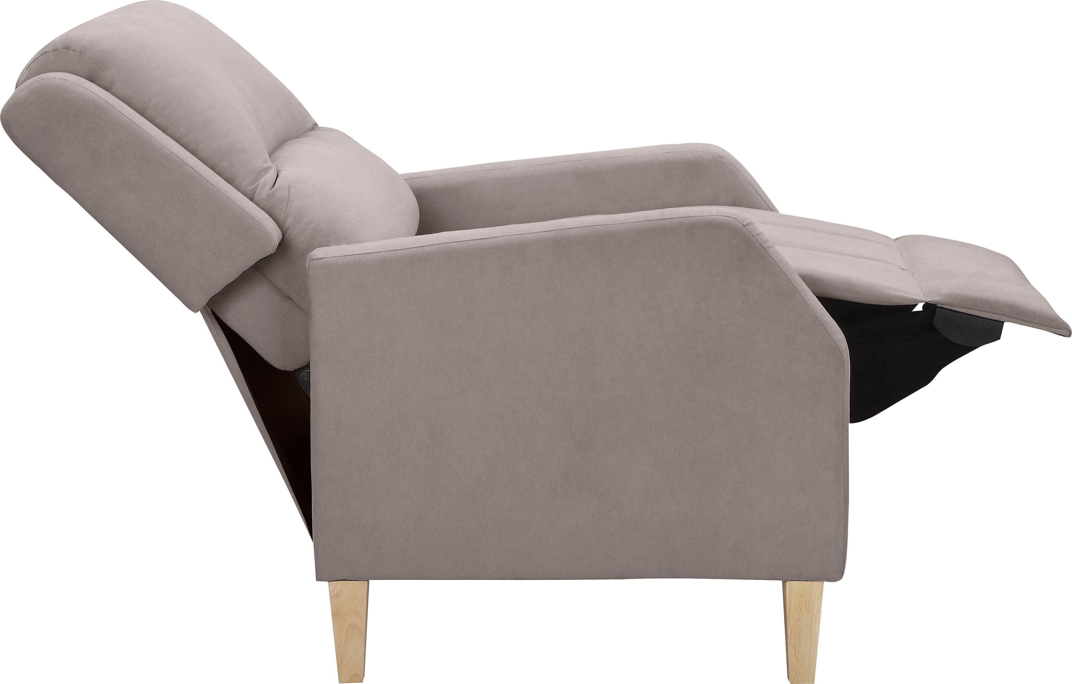 Home affaire Relaxfauteuil Tholey, TV-fauteuil, met Slaapfunctie met verstelling, zit en rug gepolsterd, zithoogte 51 cm (1 stuk)