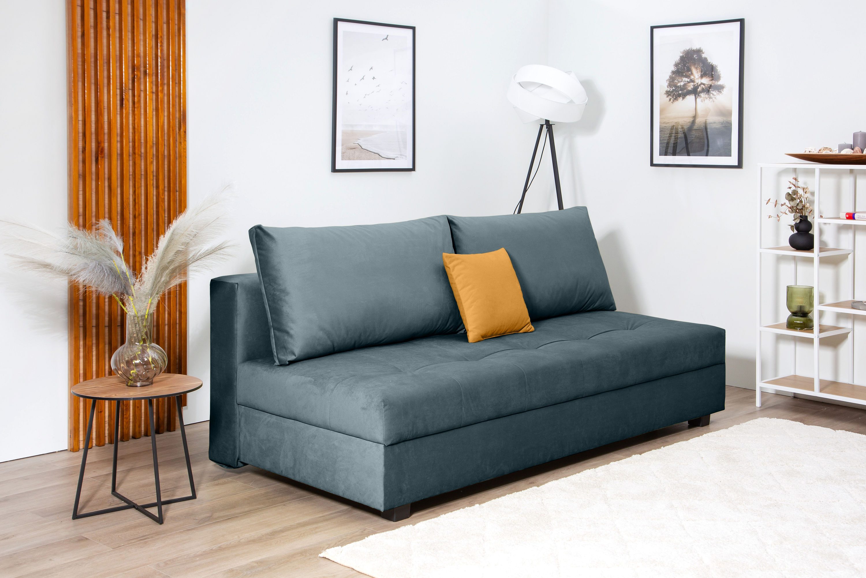 COLLECTION AB Slaapbank DARIA inclusief slaapfunctie en bedlade Slaapbank, bedfunctie, bedlade, inclusief rugkussens, veerkern
