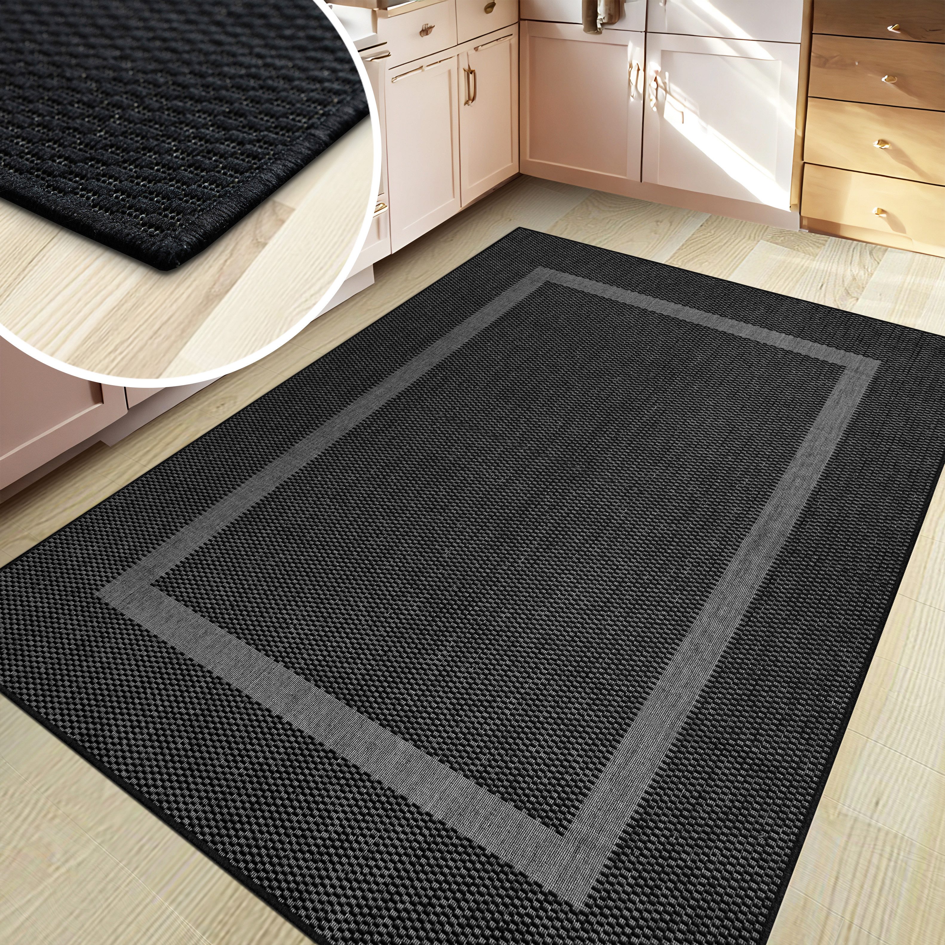 my home Vloerkleed Venetië rand is ook als loper verkrijgbaar Geschikt voor binnen en buiten, sisal-look, weerbestendig & uv-bestendig