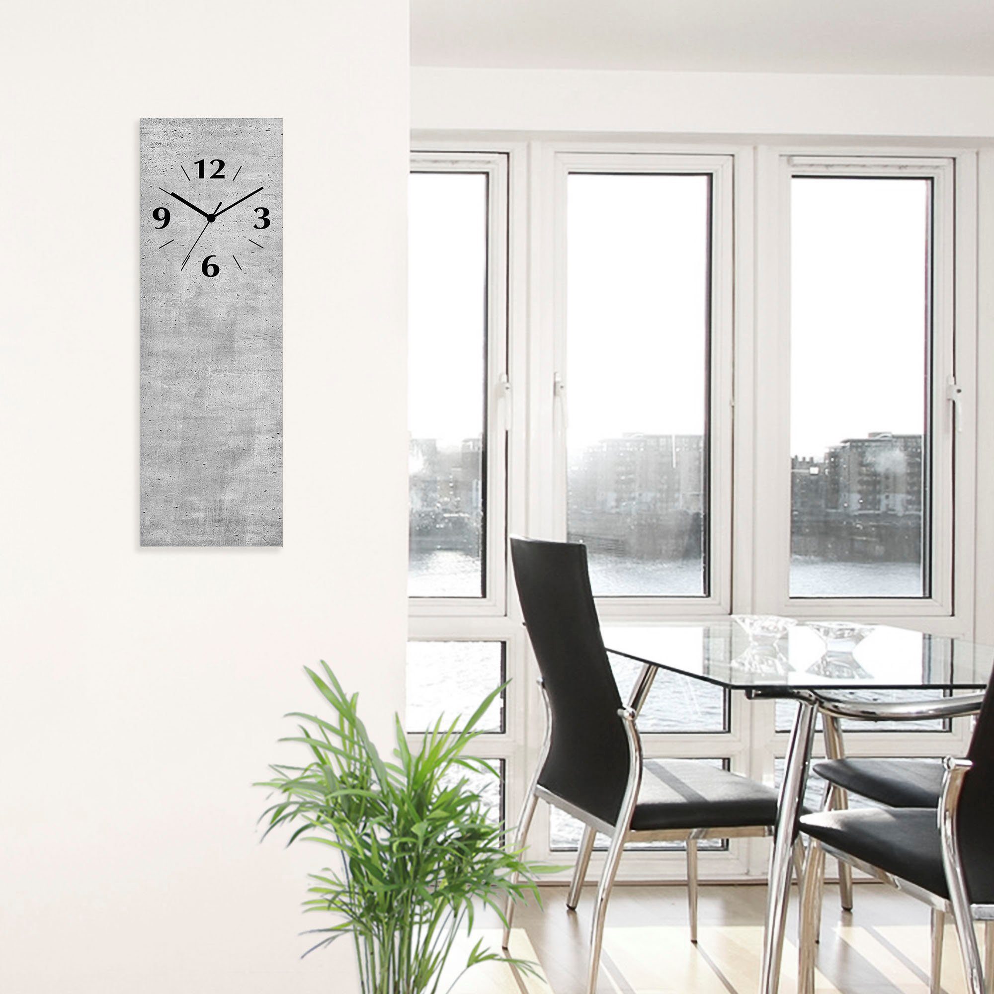 Artland Wandklok Grijs beton optioneel verkrijgbaar met kwarts- of radiografisch uurwerk, geruisloos zonder tikkend geluid