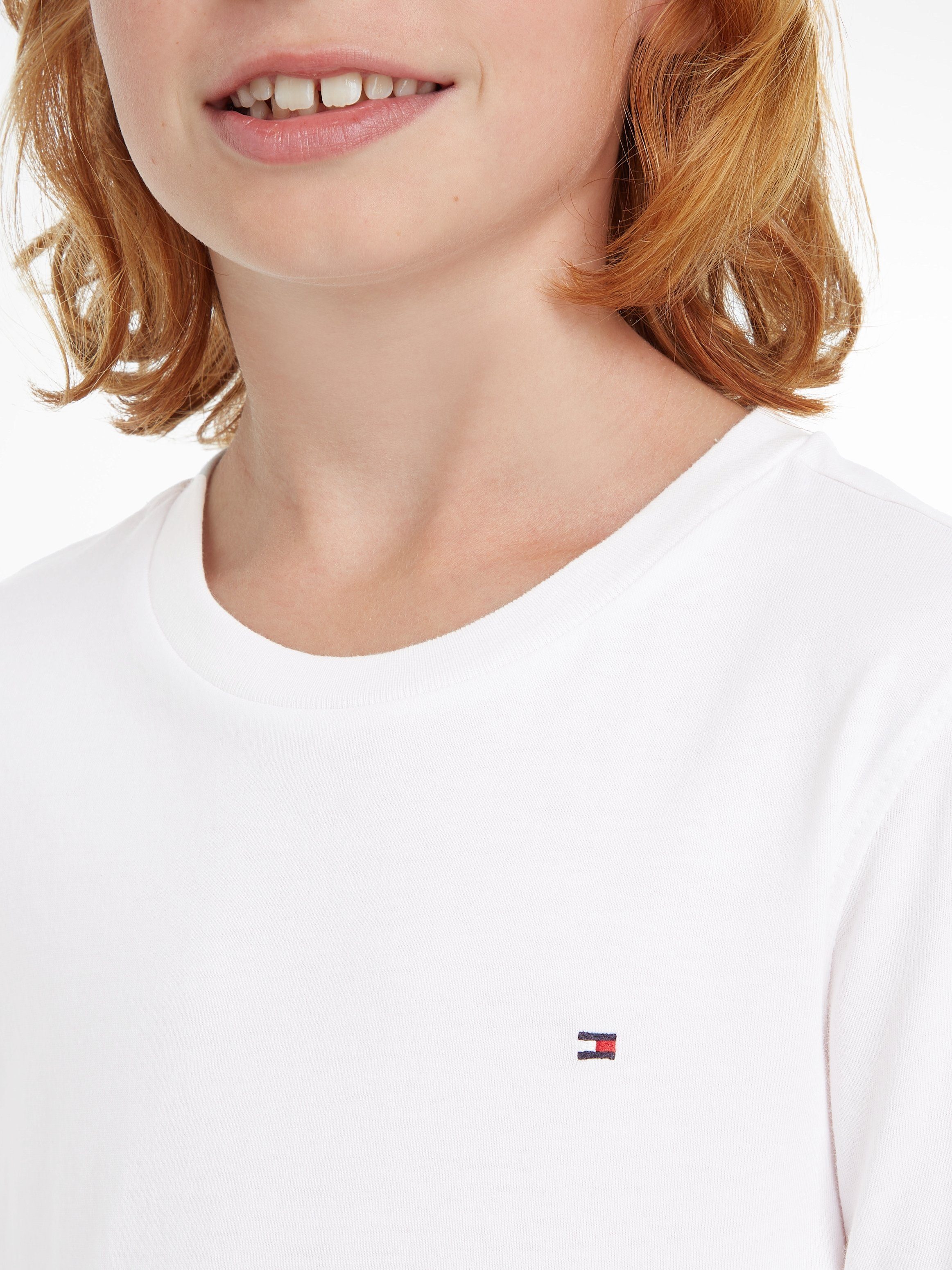 Tommy Hilfiger Shirt met lange mouwen BOYS BASIC CN KNIT L/S met tommy hilfiger logo-vlag