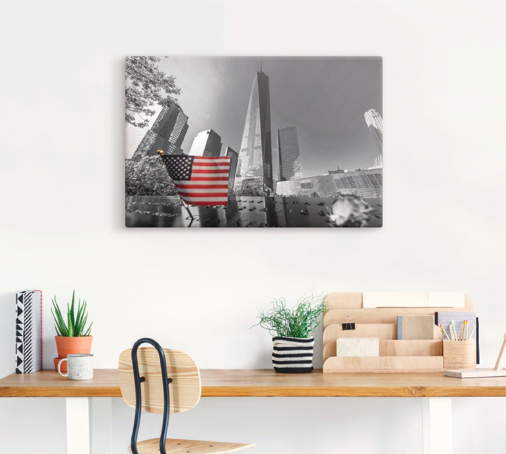 Artland Poster New York one World Trade center I als artprint van aluminium, artprint op linnen, muursticker of poster in verschillende maten