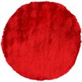 carpetfine hoogpolig vloerkleed breeze bijzonder zacht met lichte glansgaren, woonkamer rood
